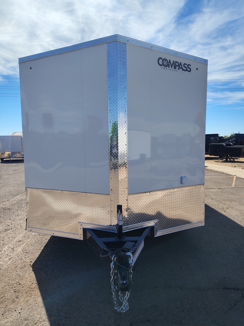 Compass 20x8.5 Jasper SE Car Hauler, 10K GVWR, Ramp Door, A/C, White Wall / Ceiling, RTP Floor - Stock #CMP2758 - Image 4 of 9