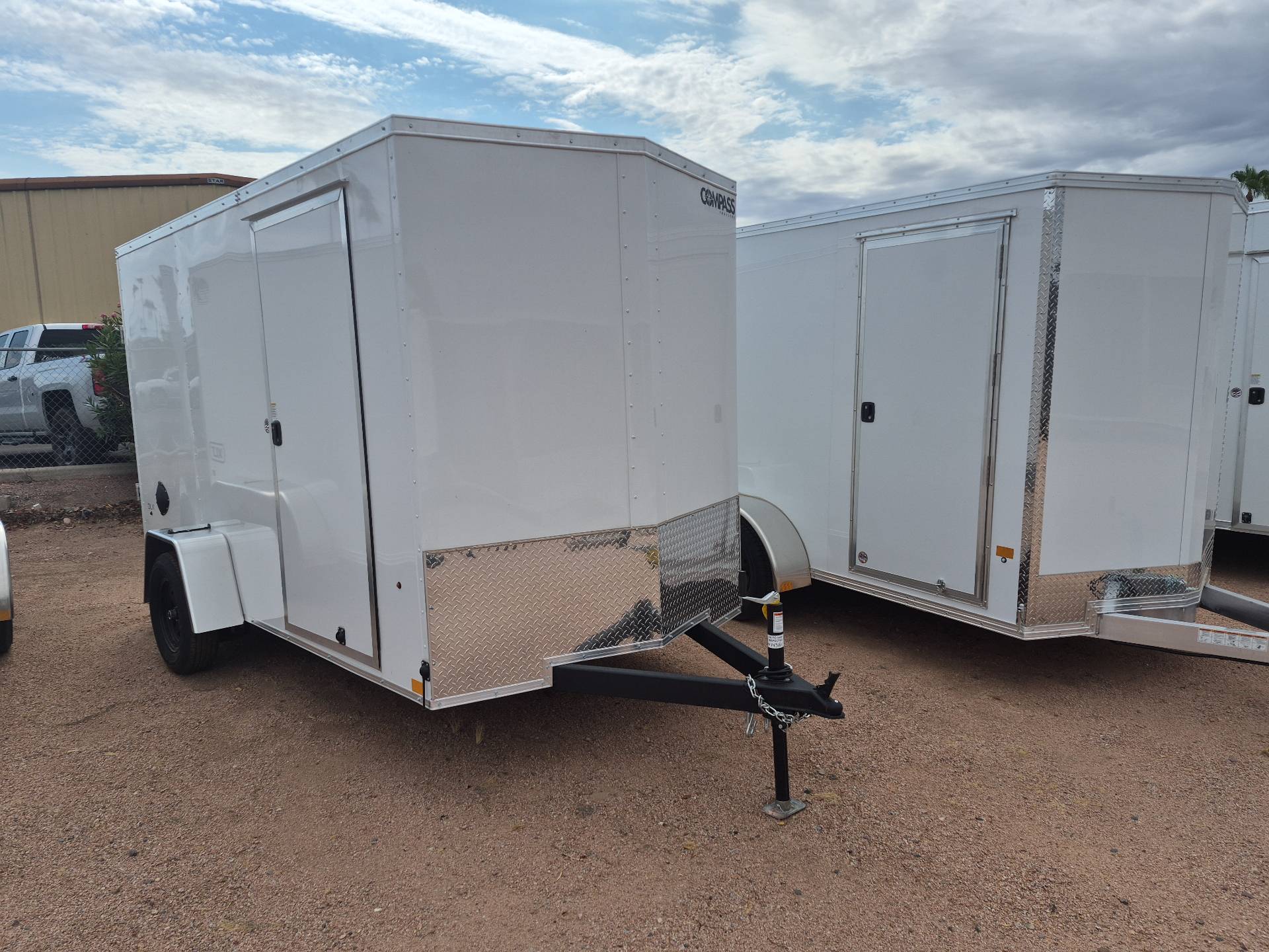 Compass 6'x12' Enclosed Cargo Trailer w/ Rear Ramp Door
