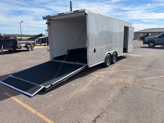 Compass 20x8.5 Jasper SE Car Hauler, 10K GVWR, Ramp Door, A/C, White Wall / Ceiling, RTP Floor - Stock #CMP2658 - Image 5 of 8