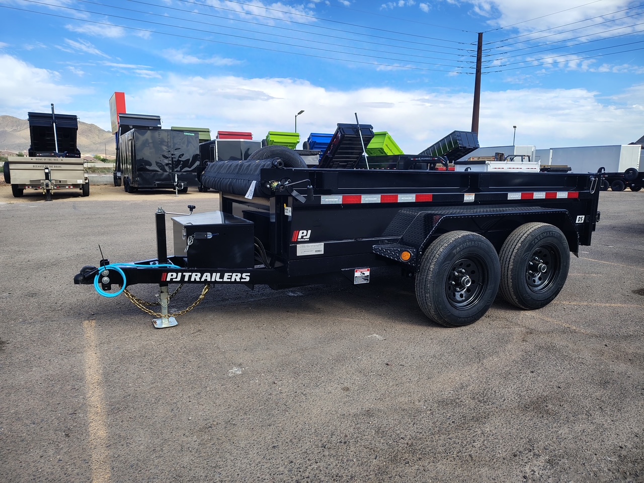 P.J. Trailers 10X60 Utility Dump, Tandem Axle, 10K GVWR - Stock #PJD1672 - Image 1 of 8