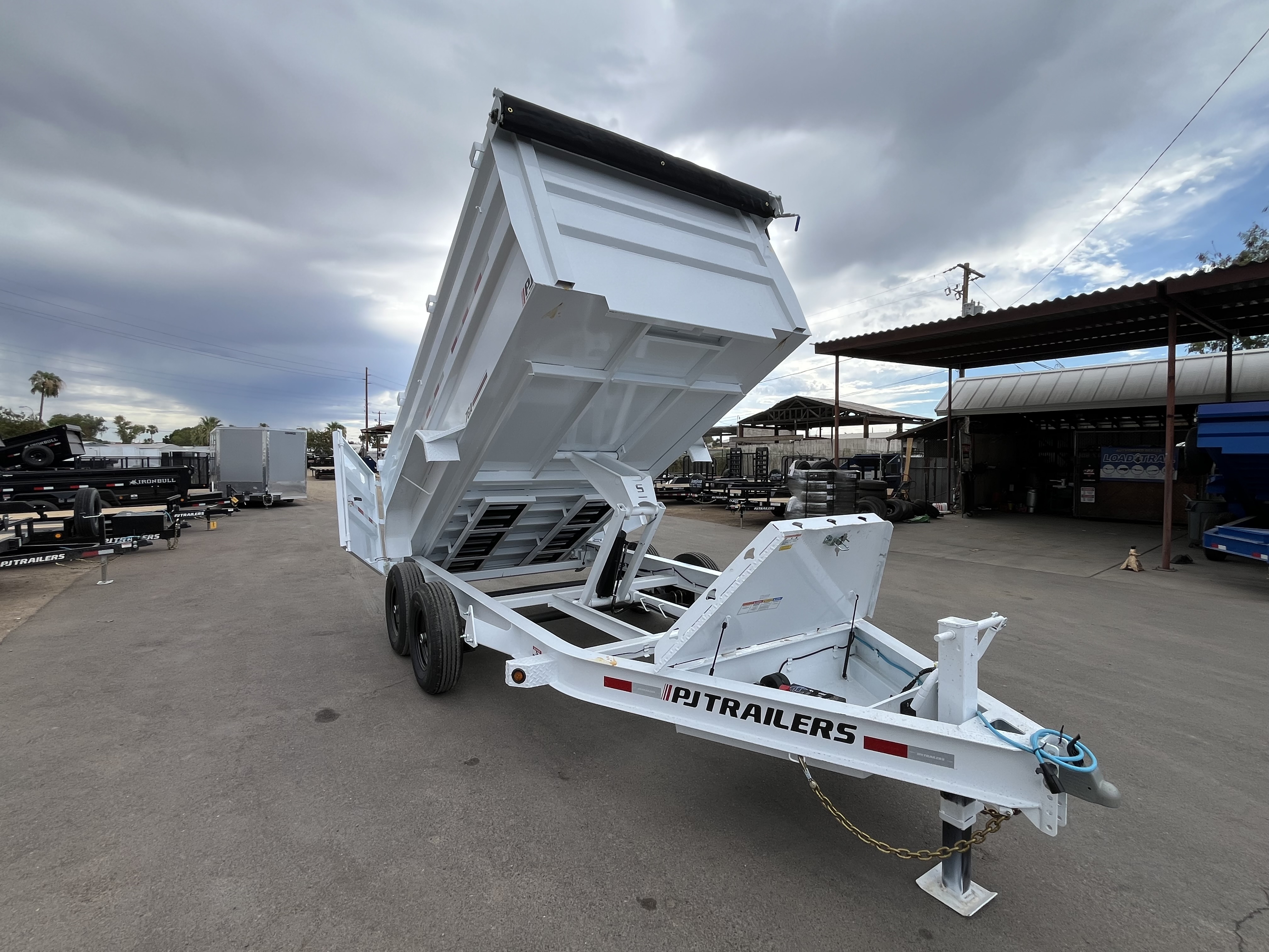 PJ Trailers 14'x83" Scissor Low-Pro High Side Dump Trailer w/ 48" Sides (DM)