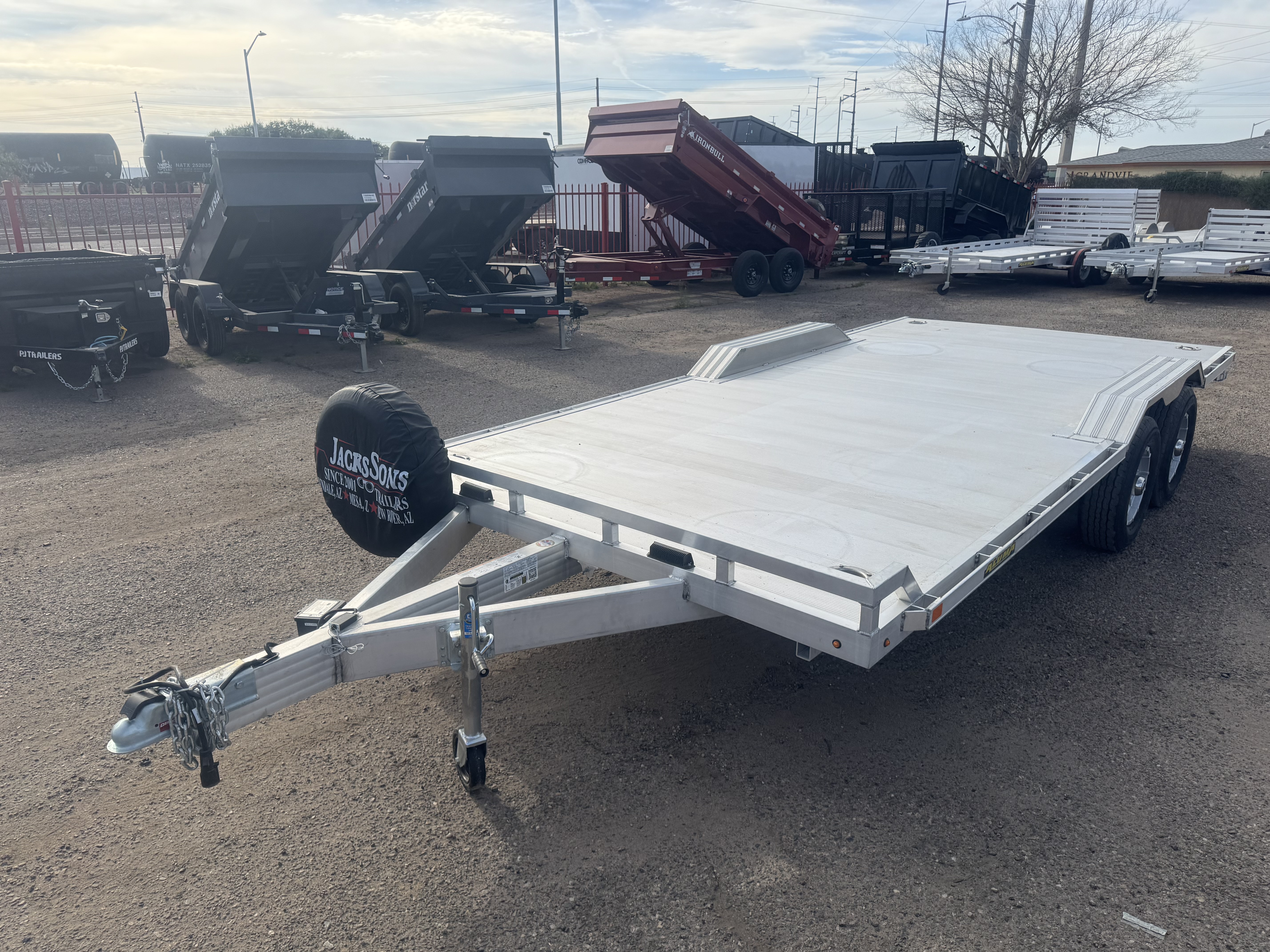 Aluma 18x102 All Aluminum Wide Body, 10K GVWR, Heavy Tandem Axle, Electric Brake, Drive-Over-Fenders, Ramps, RTD (WB18H-TA-EL-DOF-R-RR-RTD) - Stock #ALU363 - Image 10 of 16