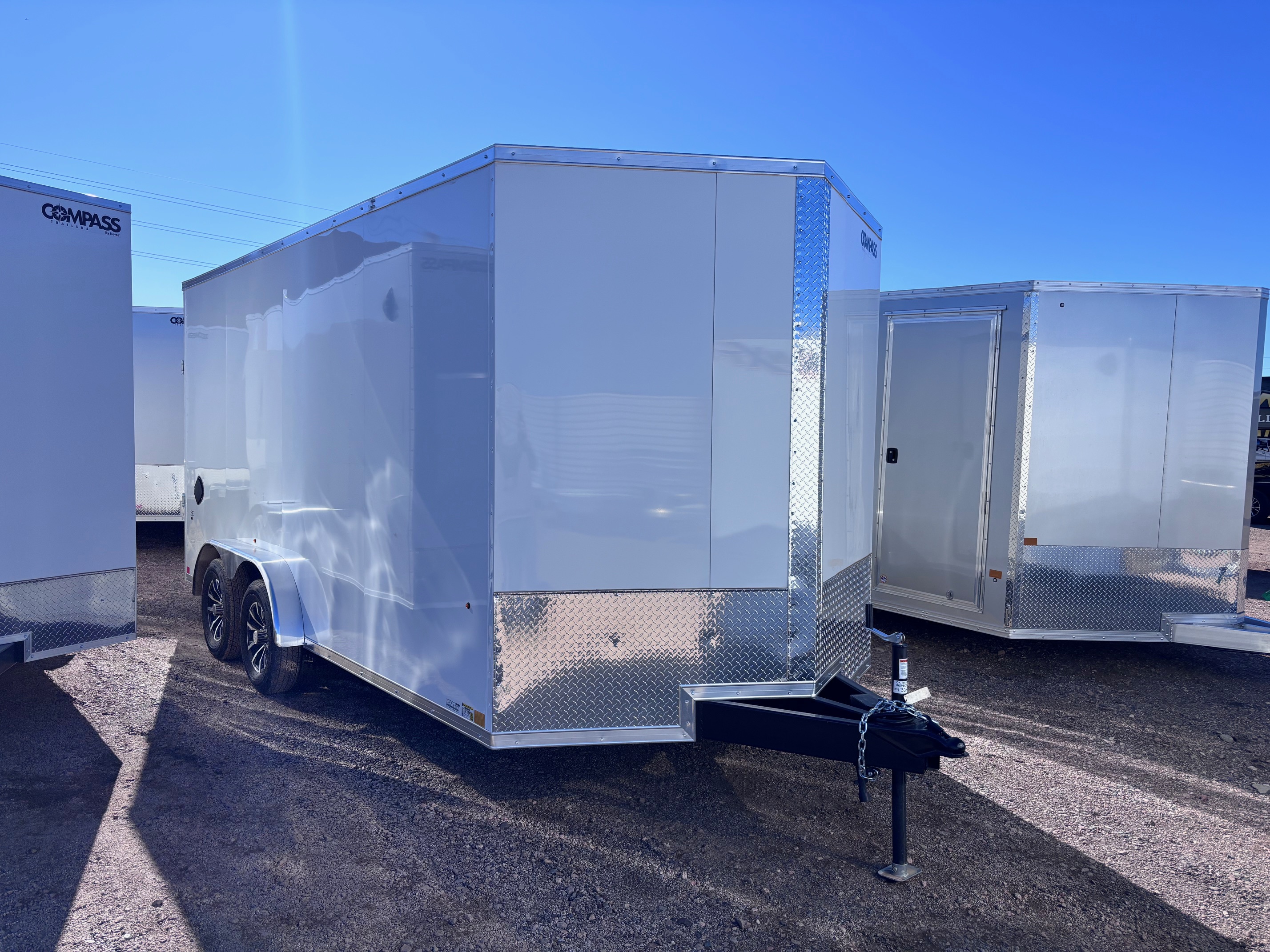 Compass 16x7.5 Jasper SE, 7K GVWR, 6" Extra Height, D-Rings, Ramp Door - Stock #CMP2704 - Image 2 of 4