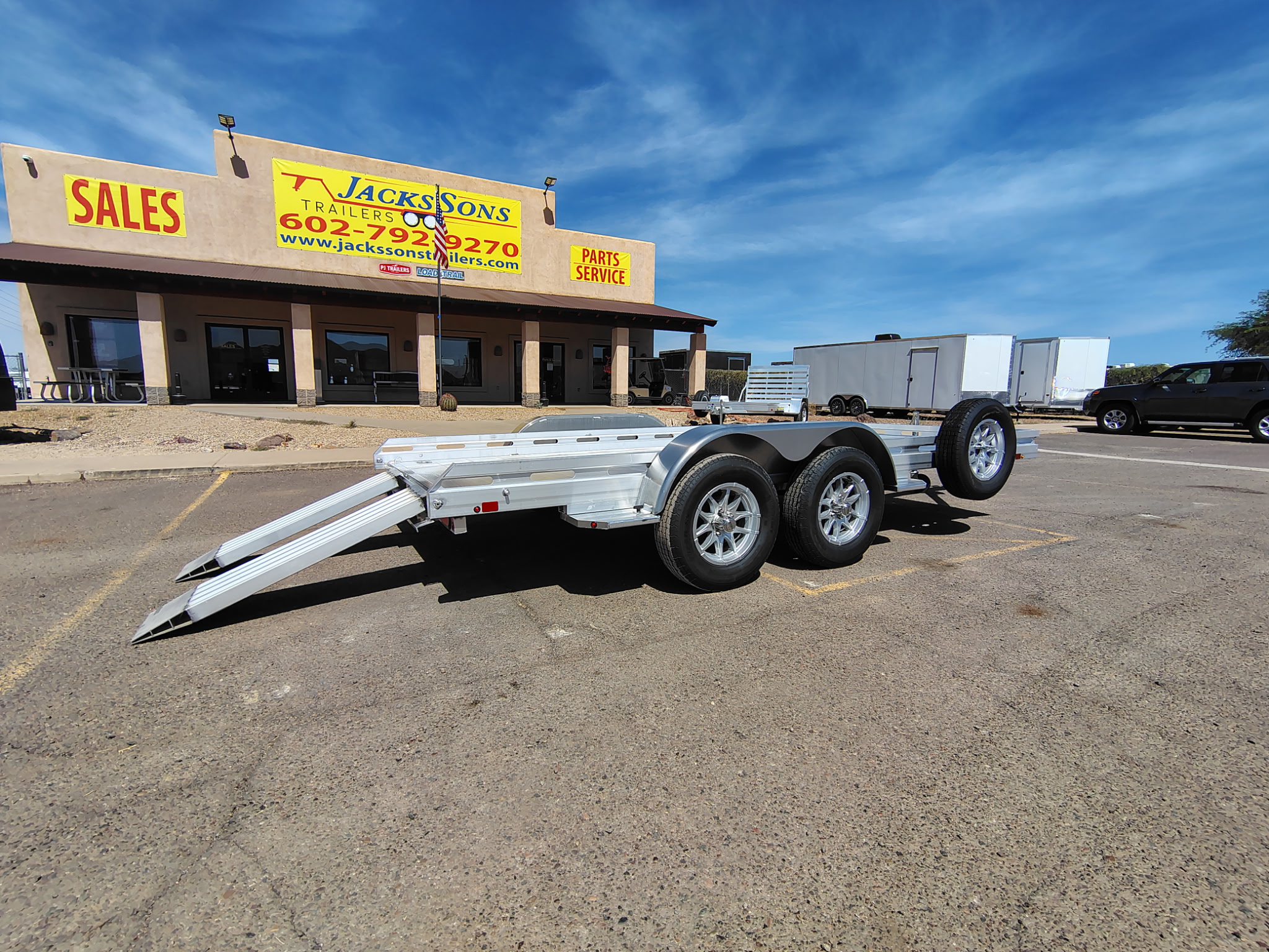 Aluma 14x80 All Aluminum, 8.5K GVWR, Tandem Axle, Ramps (8014TA-EL-R-RTD) - Stock #ALU384 - Image 6 of 10