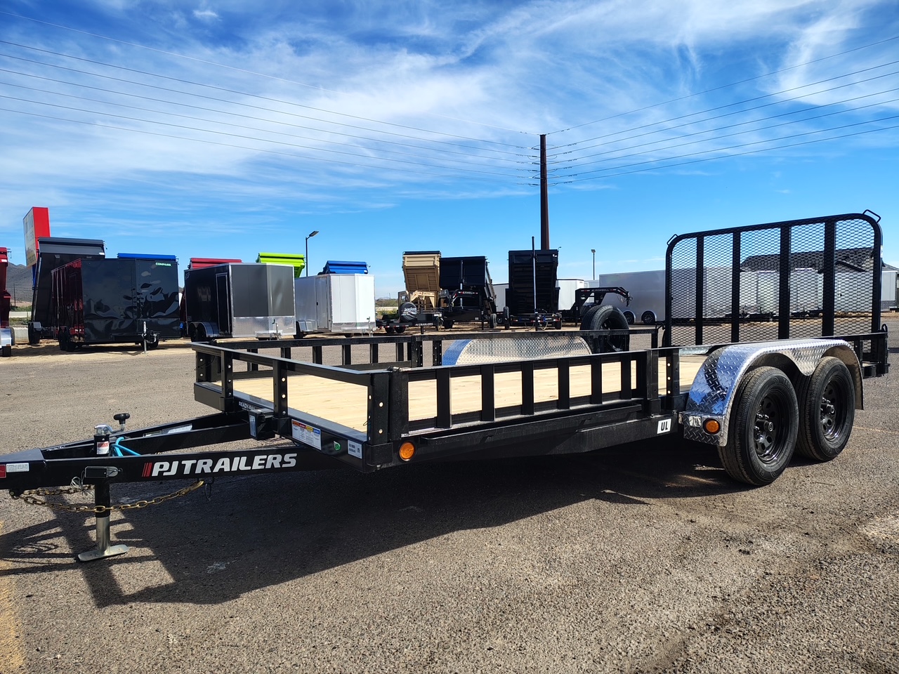 P.J. Trailers 14x83 Tandem Axle, 7K GVWR, Channel Utility, ATV Ramps - Stock #PPJ11195 - Image 1 of 4