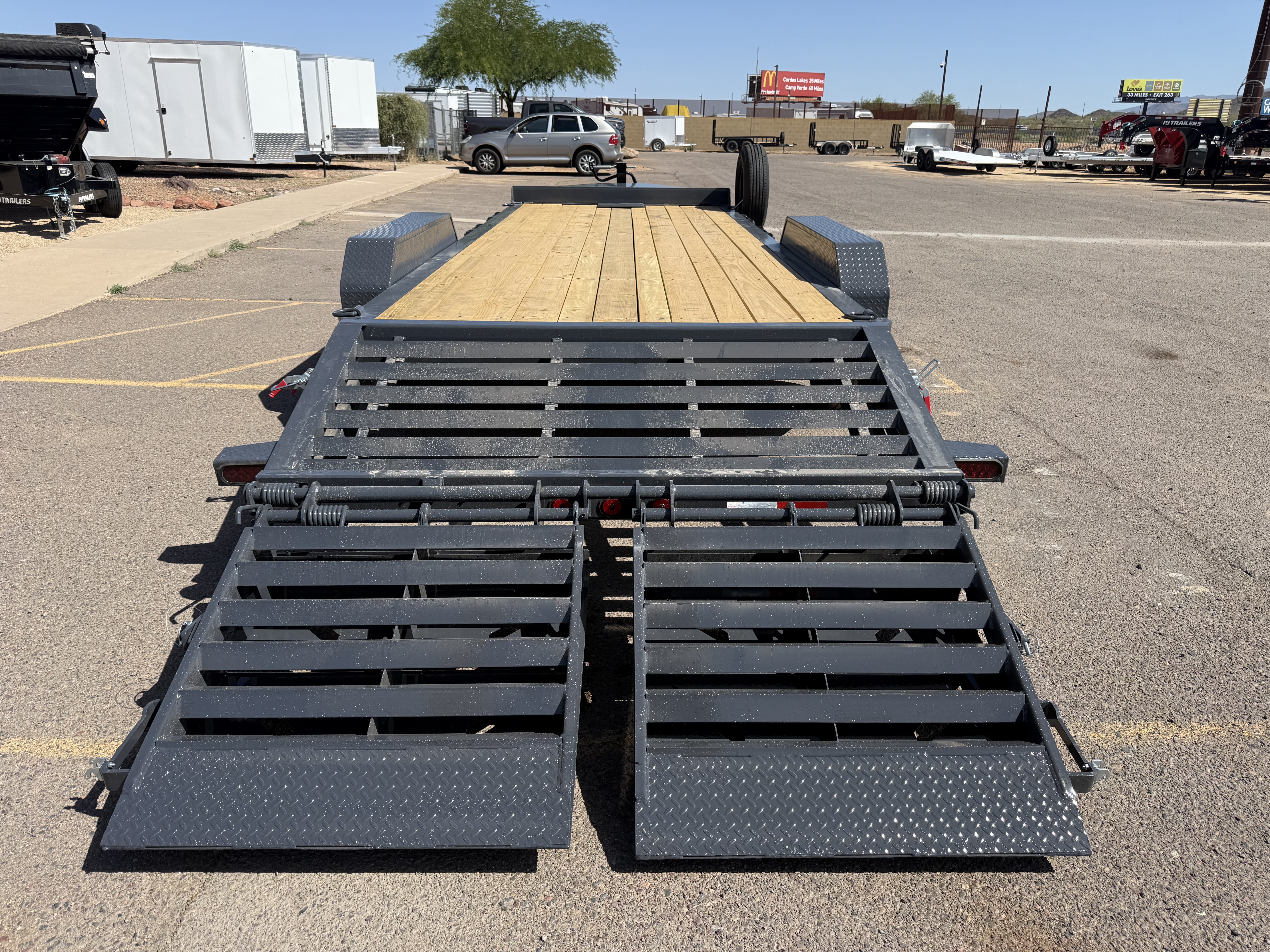 Norstar 22x83 IronBull, Tandem Axle, 14K GVWR, Rampage Ramps, Winch Plate - Stock #NS573 - Image 8 of 9
