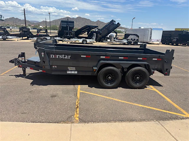 Norstar Norstar 14'x83" Scissor General-Duty Dump Trailer w/ 20" Sides (DCB) - Stock #NST1512 - Image 1 of 6 Norstar Norstar 14'x83" Scissor General-Duty Dump Trailer w/ 20" Sides (DCB) - Stock #NST1512 - Image 1 of 6