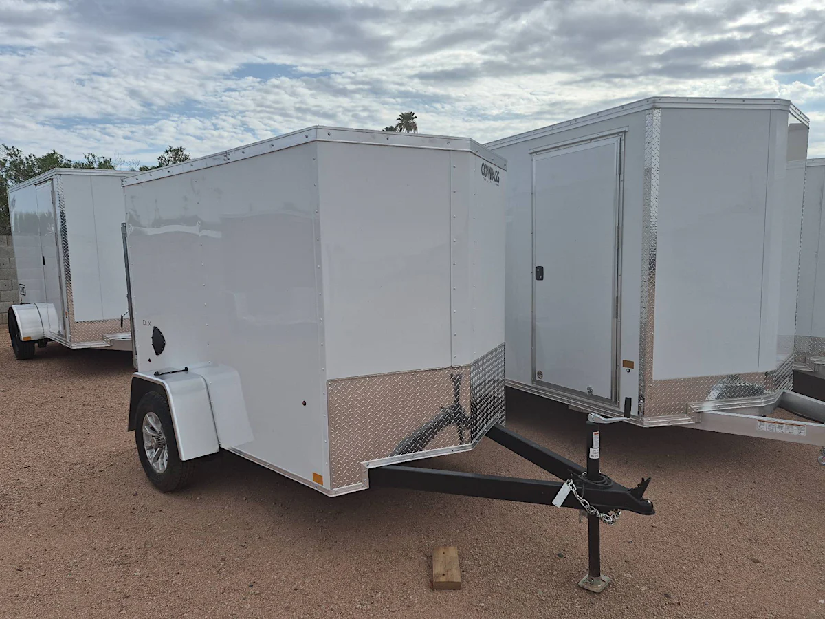Compass Compass 5'x8' Enclosed Cargo Trailer w/ Ramp Door - Stock #USD3815 - Image 1 of 4 Compass Compass 5'x8' Enclosed Cargo Trailer w/ Ramp Door - Stock #USD3815 - Image 1 of 4