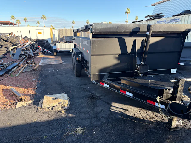 Iron Bull 14'x83" Scissor Dual I-Beam Bumper Pull Dump Trailer w/ 36" Sides (DTB)