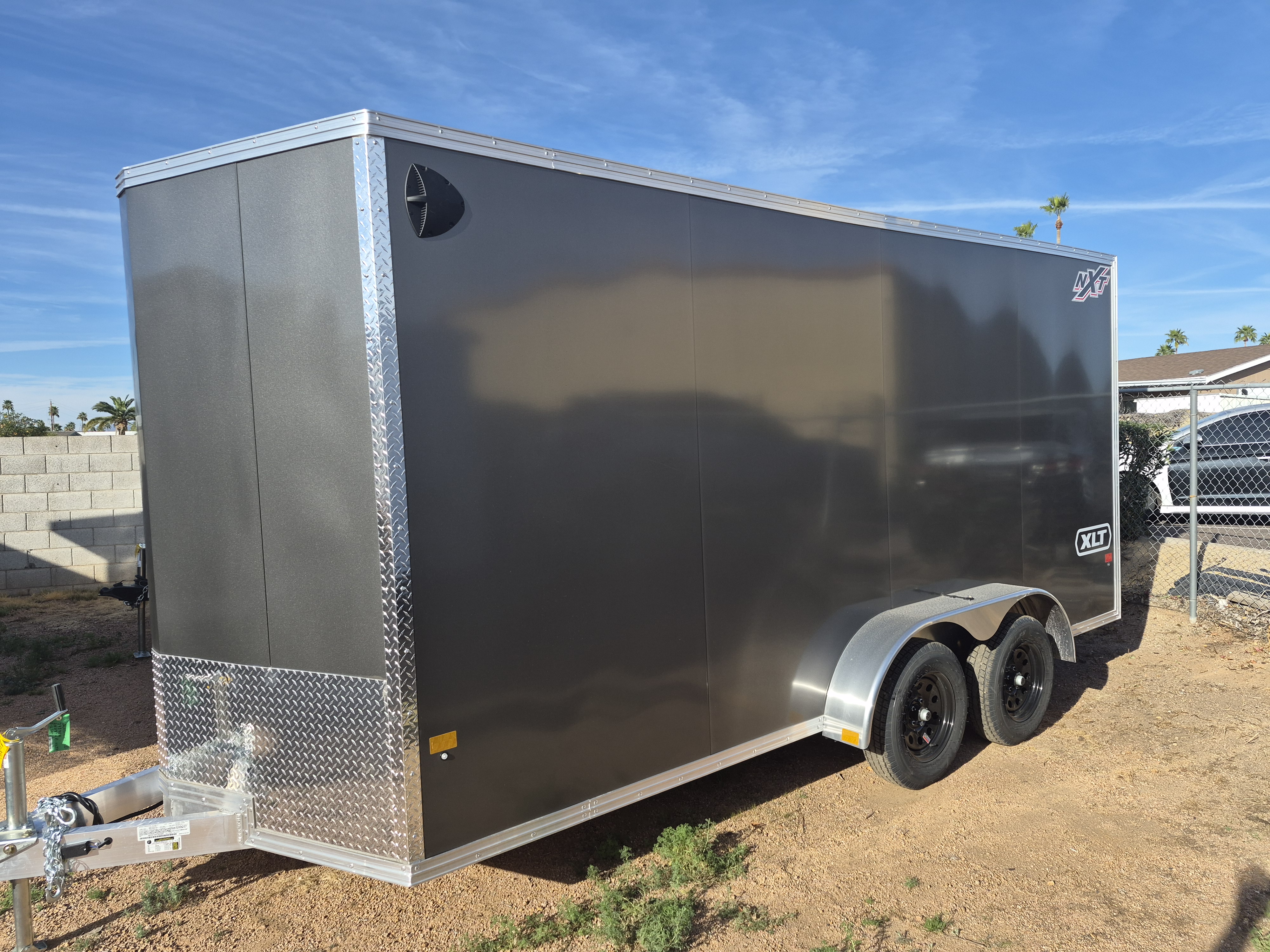Alcom 16x7 All Aluminum XLTP2 Enclosed, 7K GVWR, Side Door, Ramp Door - Stock #ALC204 - Image 2 of 4