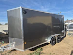 Alcom 16x7 All Aluminum XLTP2 Enclosed, 7K GVWR, Side Door, Ramp Door Stock #ALC204 - Thumbnail 2