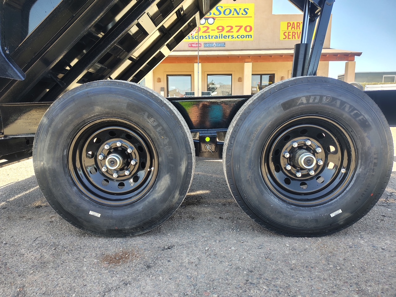 P.J. Trailers 14x83 Tandem Axle, 15,400 GVWR, Low Pro Dump, 36" Sides, 14 Ply Tires - Stock #PJD1693 - Image 4 of 12