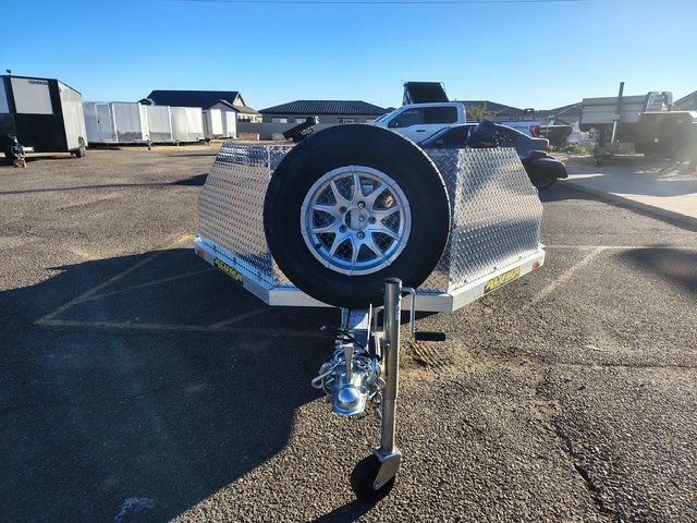 Aluma MC210 Motorcycle Trailer, 3K GVWR, Single Axle (MC210S-R-RTD) - Stock #ALU303 - Image 2 of 8
