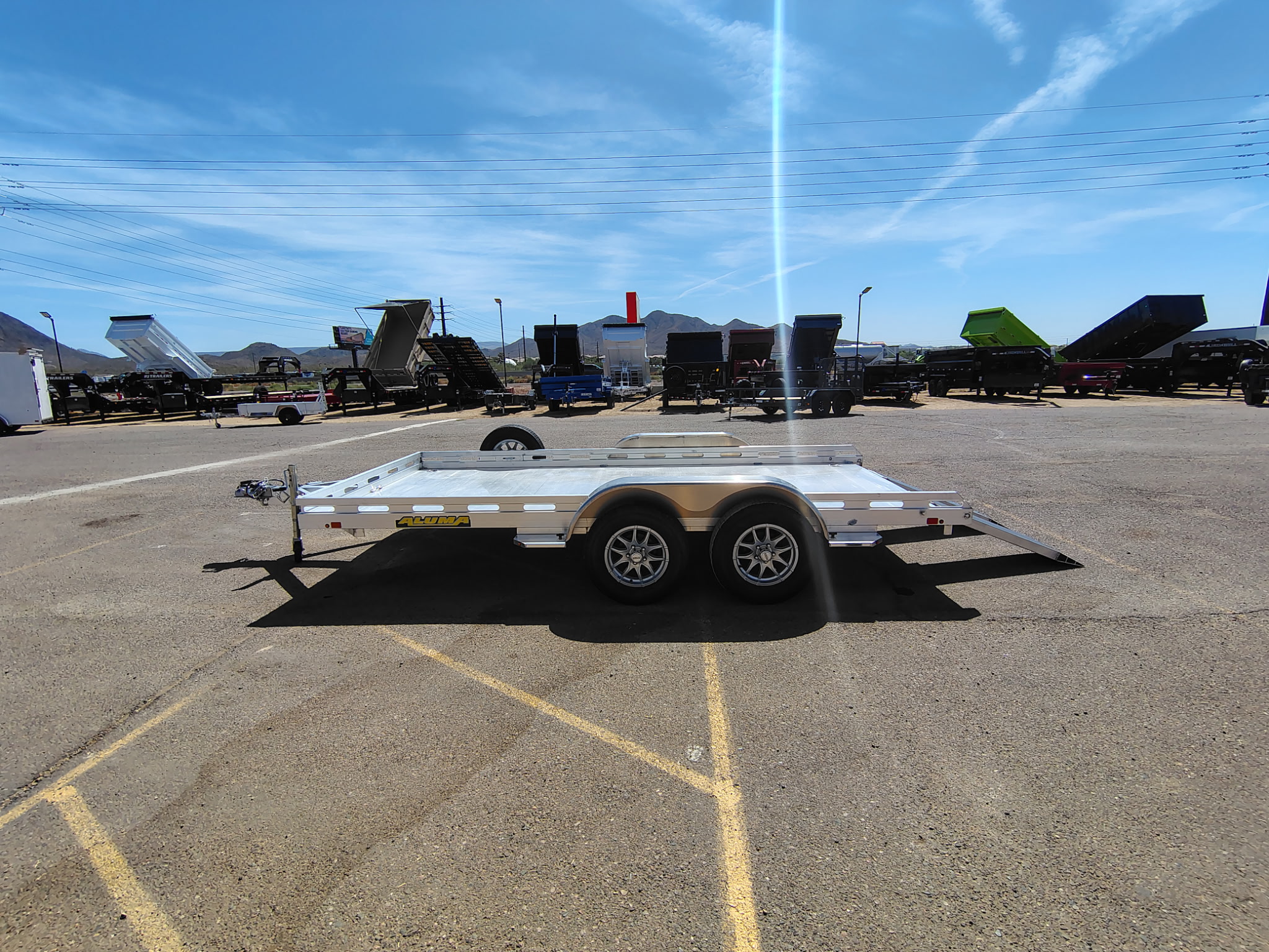 Aluma 14x80 All Aluminum, 8.5K GVWR, Tandem Axle, Ramps (8014TA-EL-R-RTD) - Stock #ALU384 - Image 7 of 10