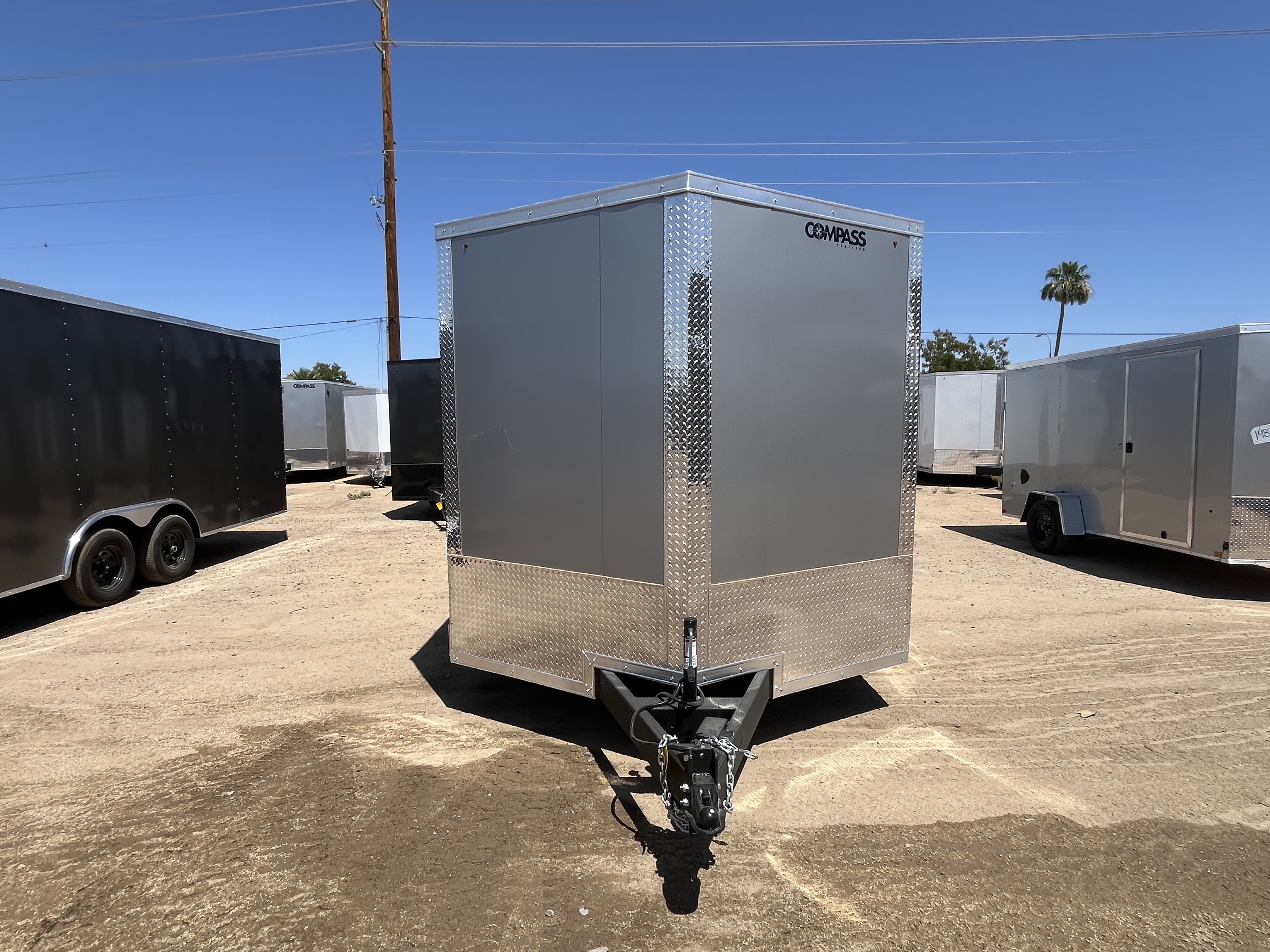 Compass 20x8.5 Jasper SE Car Hauler, 10K GVWR, Ramp Door, A/C, White Wall / Ceiling, RTP Floor - Stock #CMP2857 - Image 10 of 10