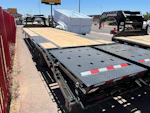 P.J. Trailers 32' Gooseneck Low-Pro Flatdeck with Singles, 15,680 GVWR, Monster Ramps, 14 Ply Tires Stock #PPJ11219 - Thumbnail 5
