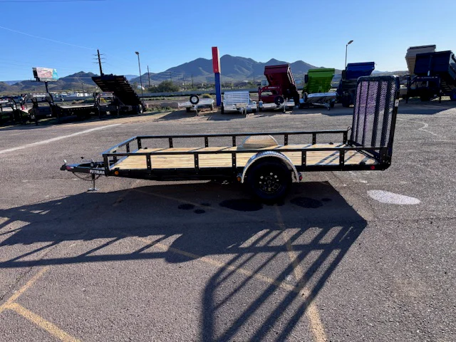 PJ Trailers 14'x72" Single Axle Channel Utility Trailer w/ Fold-In Ramp Gate (U2)