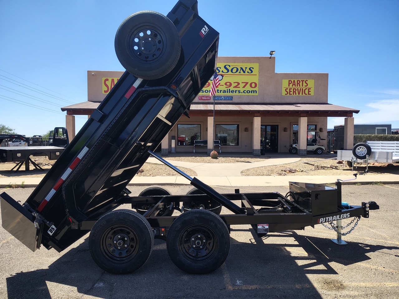 P.J. Trailers 10X60 Utility Dump, Tandem Axle, 7K GVWR - Stock #PJD1698 - Image 8 of 10