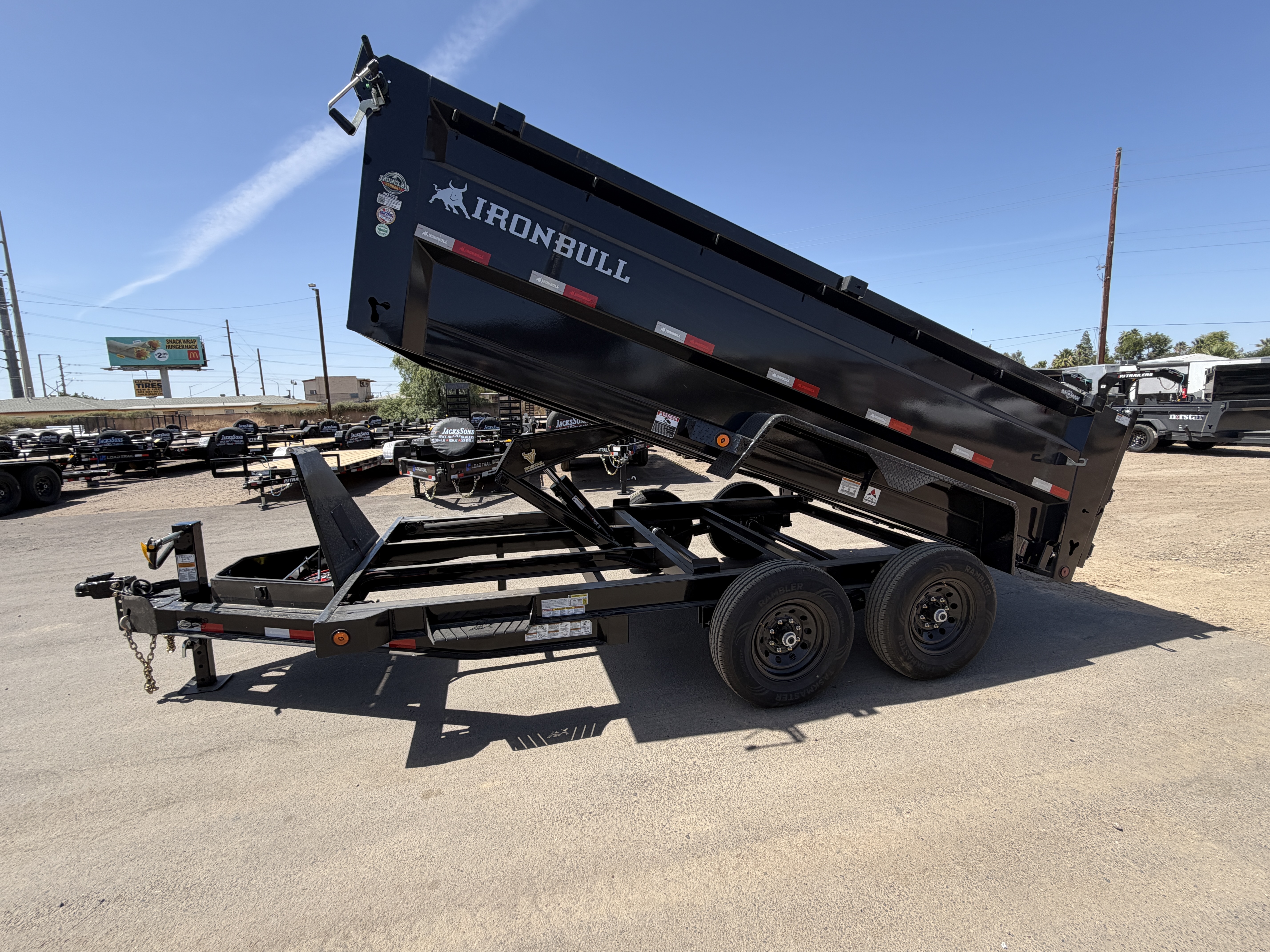 Norstar 14x83 IronBull Tandem Axle Dump, 15K GVWR, 36" Sides, Solar Charger, 14 Ply Tires - Stock #NST1446 - Image 8 of 10