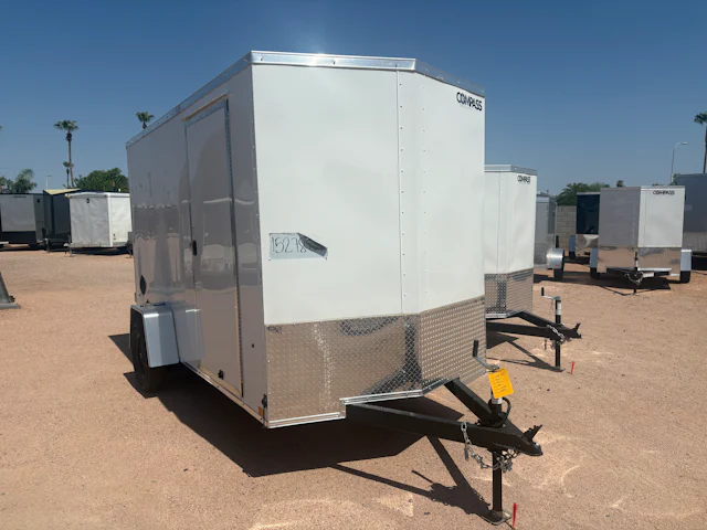 Compass 6'x12' Enclosed Cargo Trailer w/ Rear Ramp Door