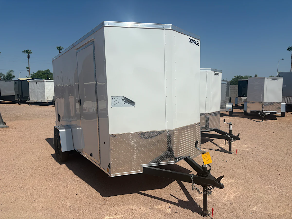 Compass Compass 6'x12' Enclosed Cargo Trailer w/ Ramp Door - Stock #CMP2930 - Image 1 of 5 Compass Compass 6'x12' Enclosed Cargo Trailer w/ Ramp Door - Stock #CMP2930 - Image 1 of 5
