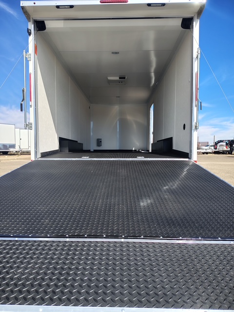 Compass 20x8.5 Jasper SE Car Hauler, 10K GVWR, Ramp Door, A/C, White Wall / Ceiling, RTP Floor - Stock #CMP2758 - Image 8 of 9