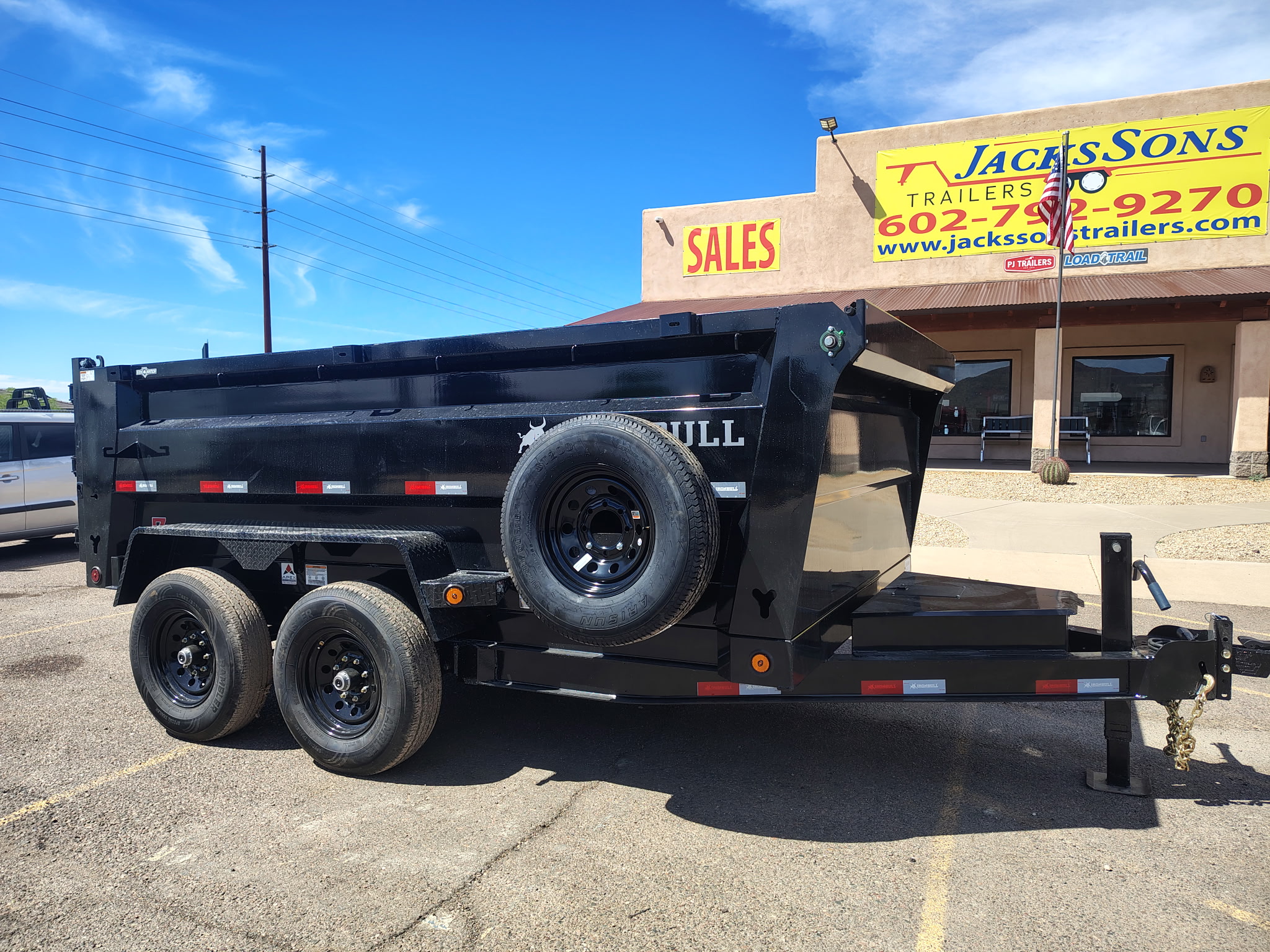 Norstar 12x83 IronBull Tandem Axle Dump, 14K GVWR, 36" Sides, Solar Charger - Stock #NST1431 - Image 1 of 11