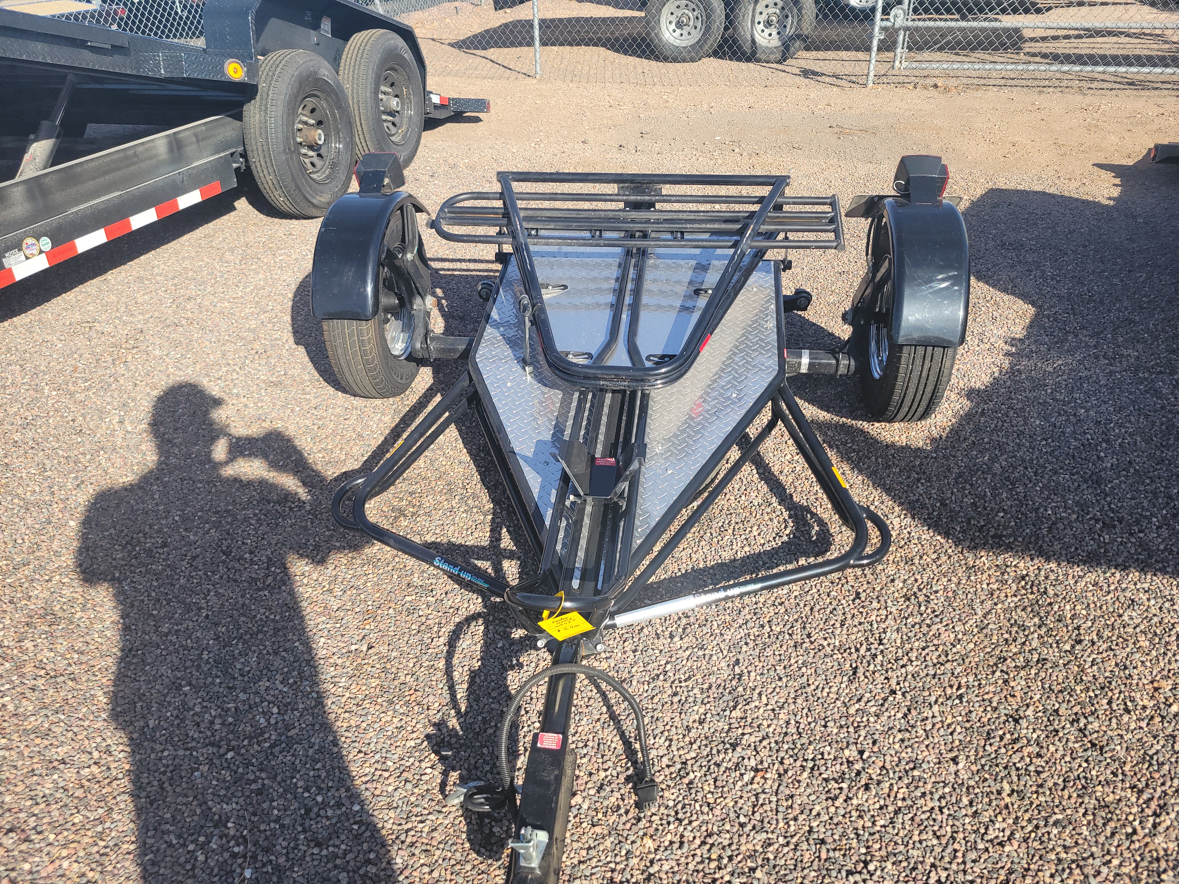 Kendon Single Ride-Up SRL Stand-Up Motorcycle Trailer - Stock #USD1157 - Image 1 of 3