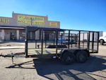 P.J. Trailers 14x77 Tandem Axle, 7K GVWR, Channel Utility, 4' Sides, Landscape Toolbox Stock #PPJ11200 - Thumbnail 2