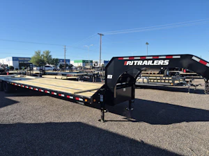 P.J. Trailers 30' Gooseneck Low-Pro Flatdeck with Duals, 25K GVWR