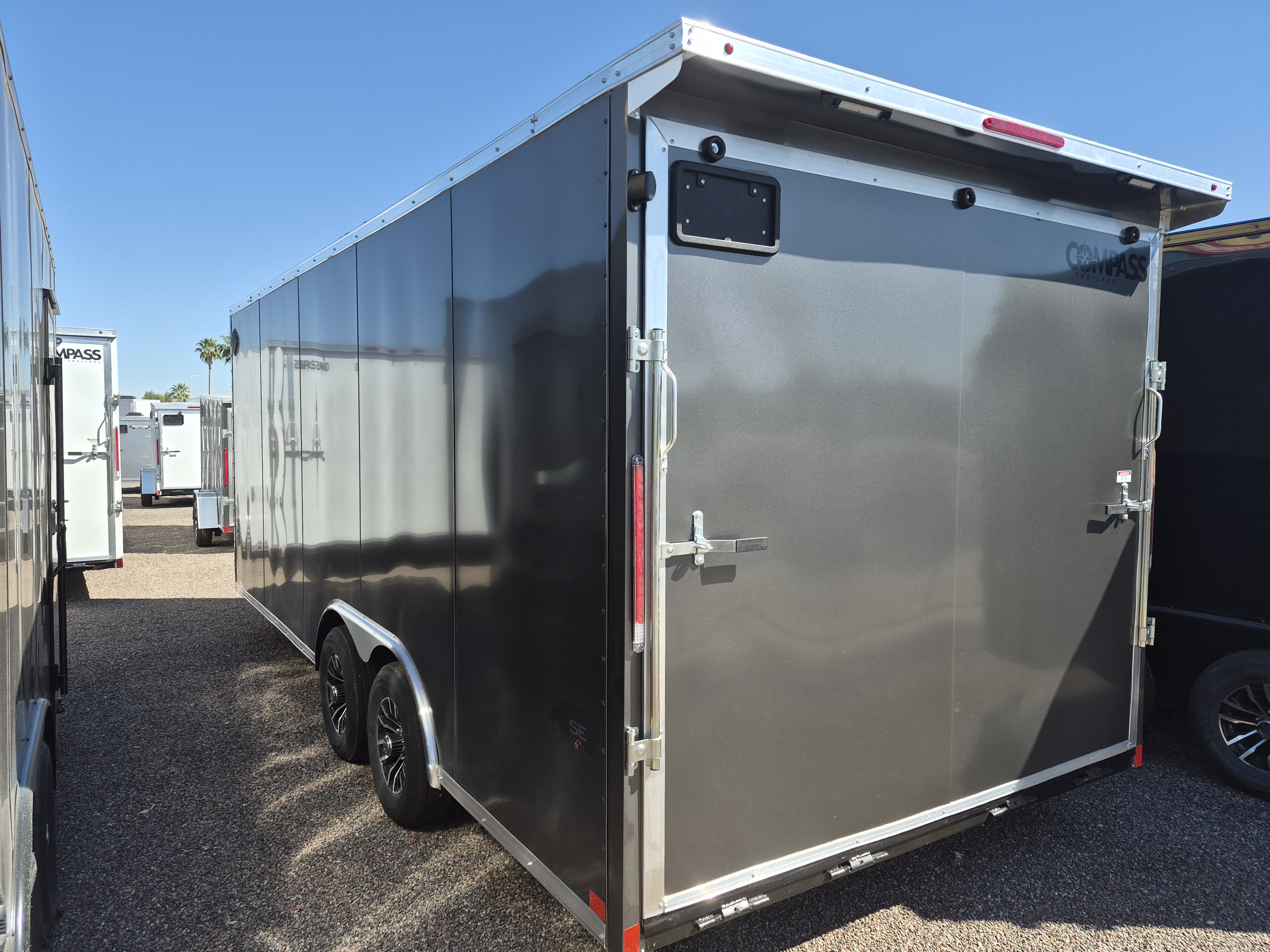Compass 20x8.5 Jasper SE Car Hauler, 10K GVWR, Ramp Door, A/C, White Wall / Ceiling, RTP Floor - Stock #CMP2813 - Image 5 of 5