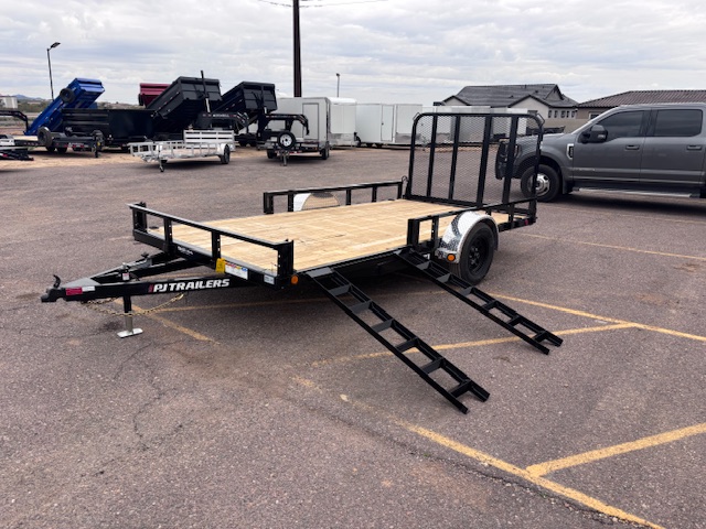 P.J. Trailers 14x83 Single Axle, 3K GVWR, Channel Utility, ATV Ramps - Stock #PPJ11202 - Image 2 of 4