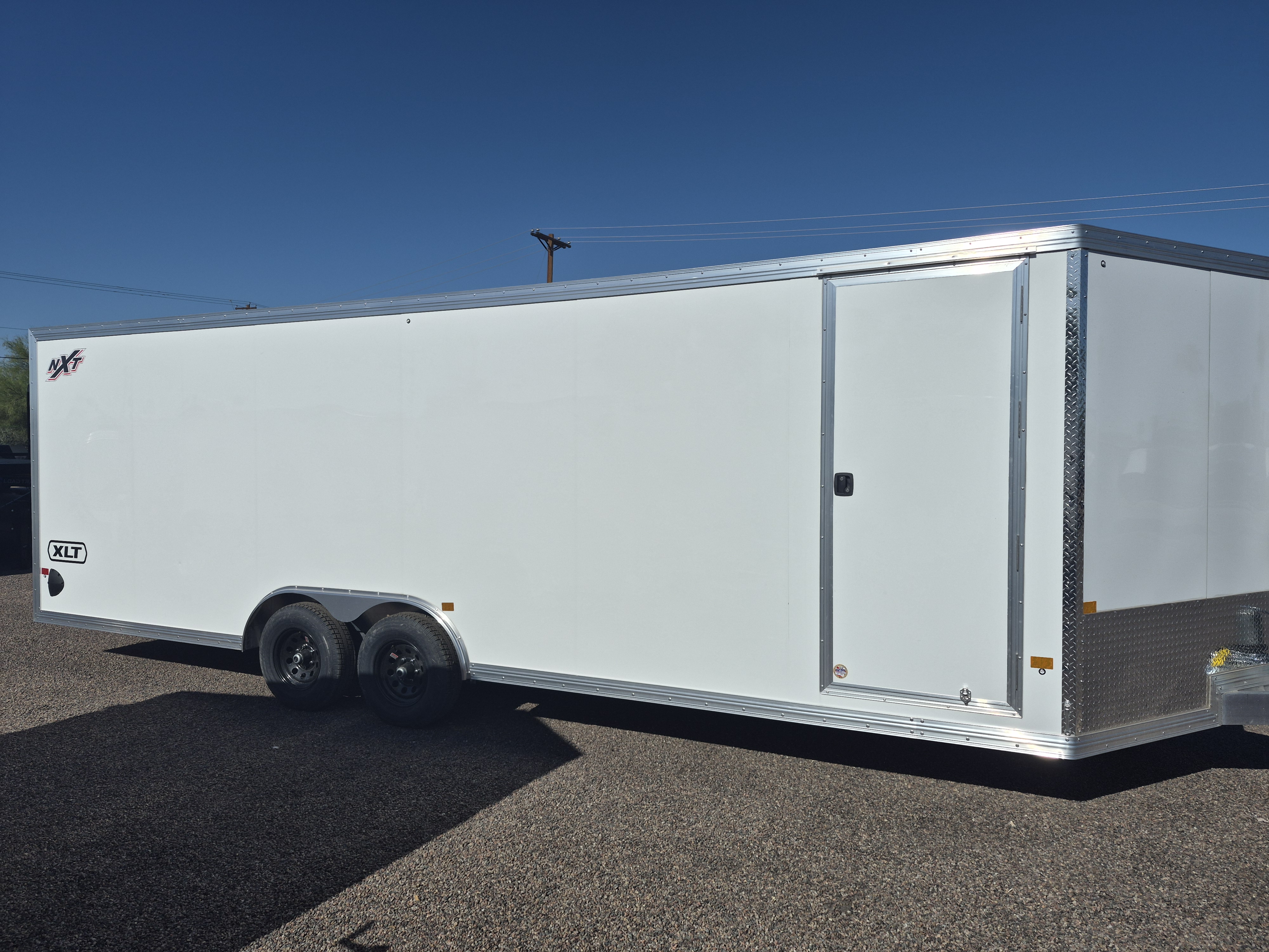 Alcom 24x8.5 All Aluminum XLT-P Car Hauler, Elite Escape Door, 10K GVWR, Ramp Door - Stock #ALC244 - Image 2 of 5