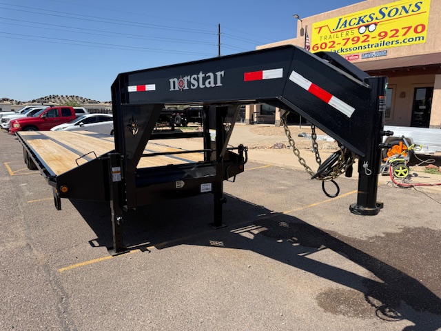 Norstar 36x102 Gooseneck Low Pro Flat Deck, Slide Out Ramps, 22K GVWR - Stock #NS488 - Image 6 of 7