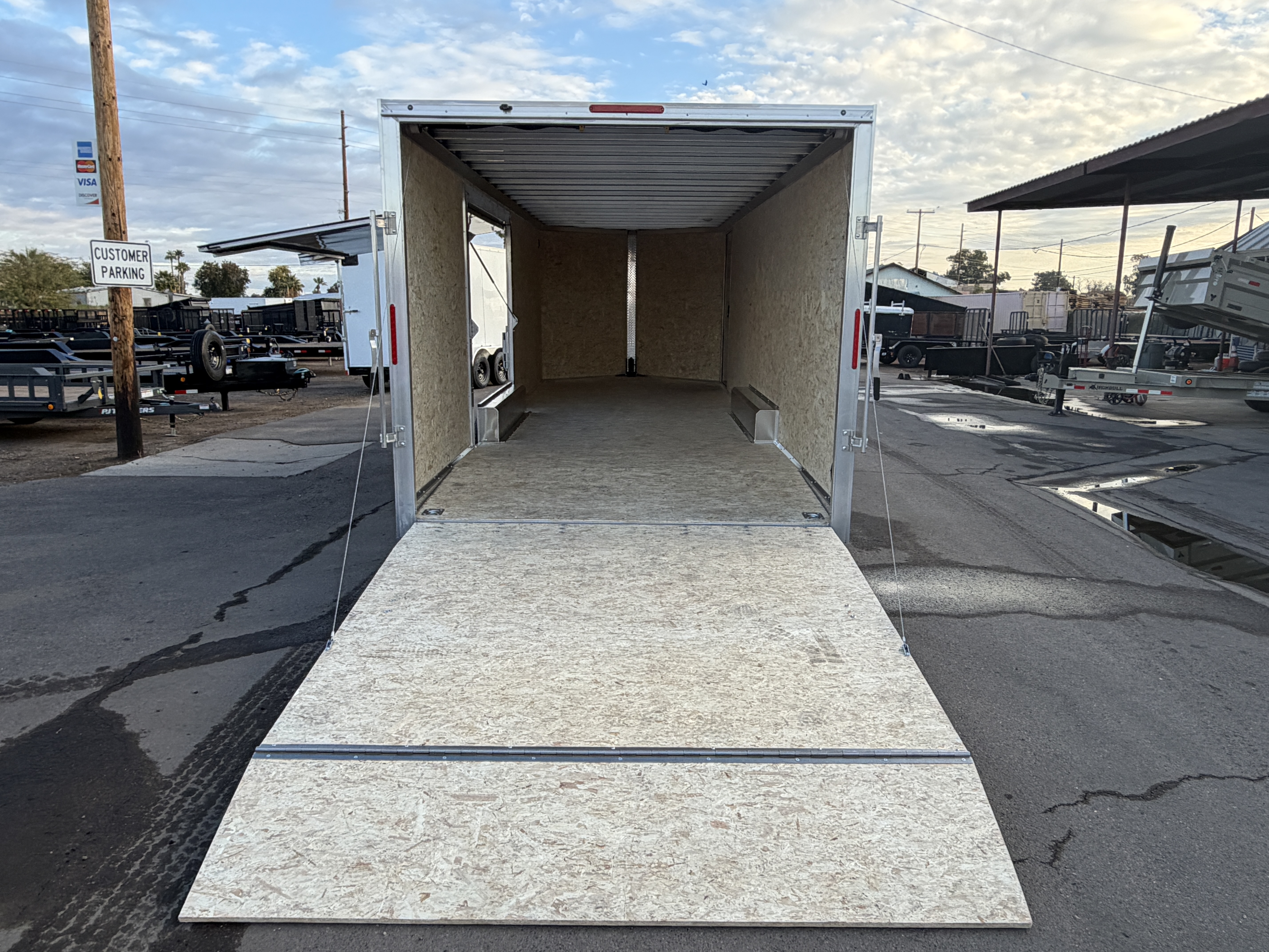 Alcom 24x8.5 All Aluminum XLT-P Car Hauler, Elite Escape Door, 10K GVWR, Ramp Door - Stock #ALC197 - Image 1 of 9