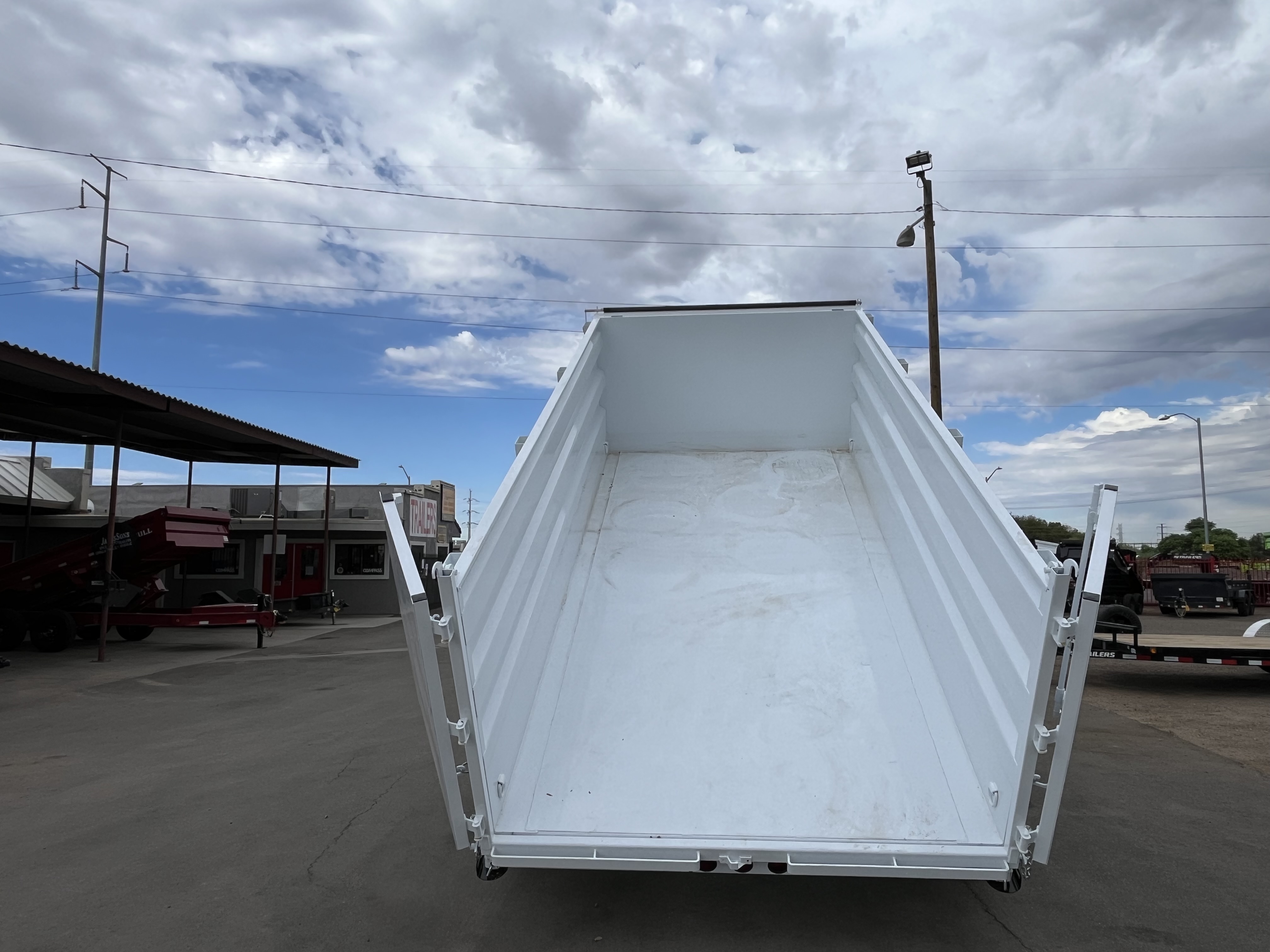 PJ Trailers 14'x83" Scissor Low-Pro High Side Dump Trailer w/ 48" Sides (DM)