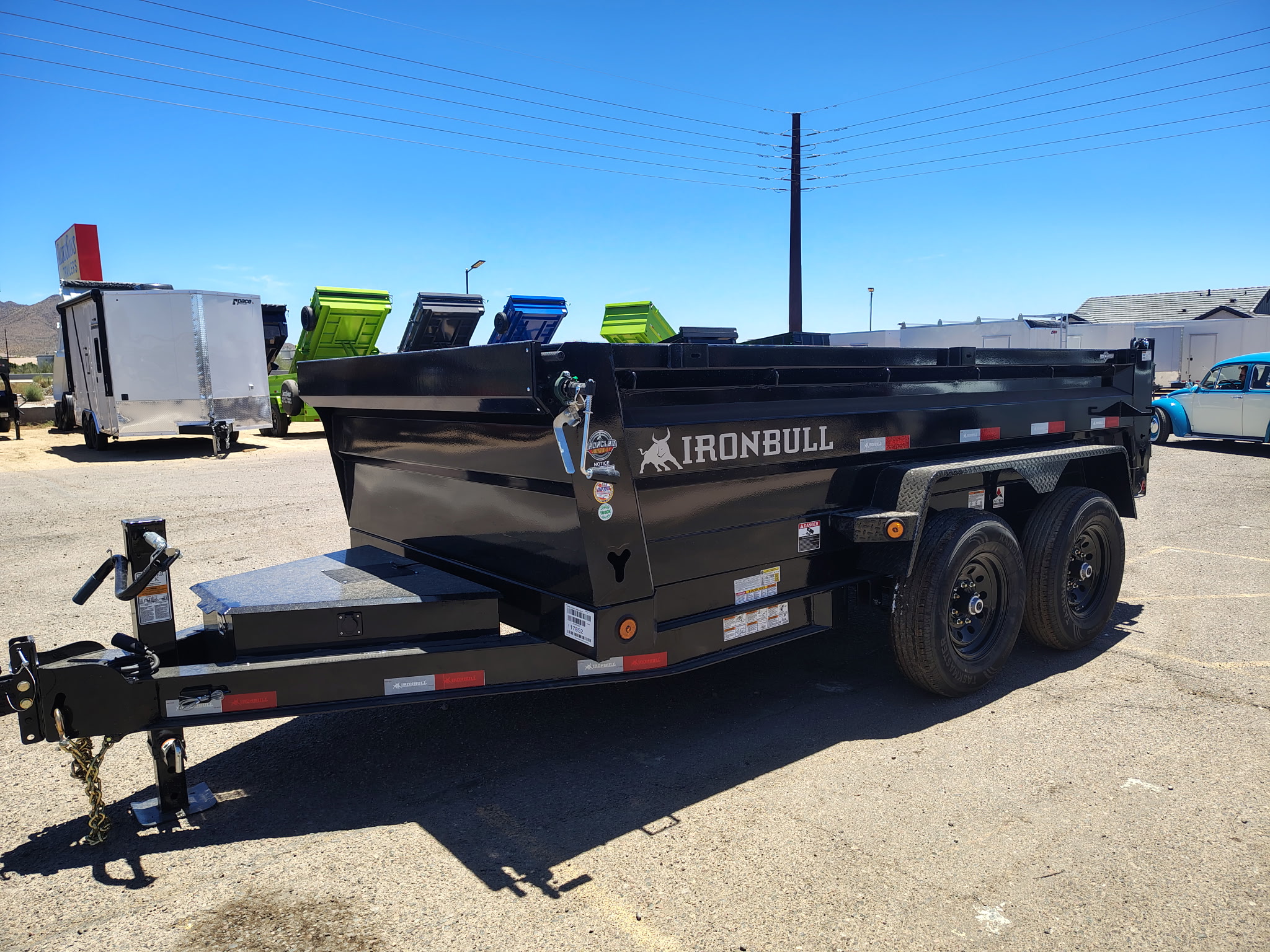 Norstar 12x72 IronBull Tandem Axle Dump, 15K GVWR, 24" Sides, Solar Charger - Stock #NST1509 - Image 4 of 11