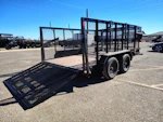 Sun Country Trailers 12X83 Landscape Deluxe, 4' Expanded Sides, 4' Ramp Gate, Tool Holders Stock #PLC0930 - Thumbnail 3