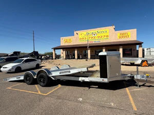 Aluma 20x82 All Aluminum, 10K GVWR, Tandem Axle, XL Tilt w/ Cargo Box (8220H-XL-TILT-TA-EL-RTD)