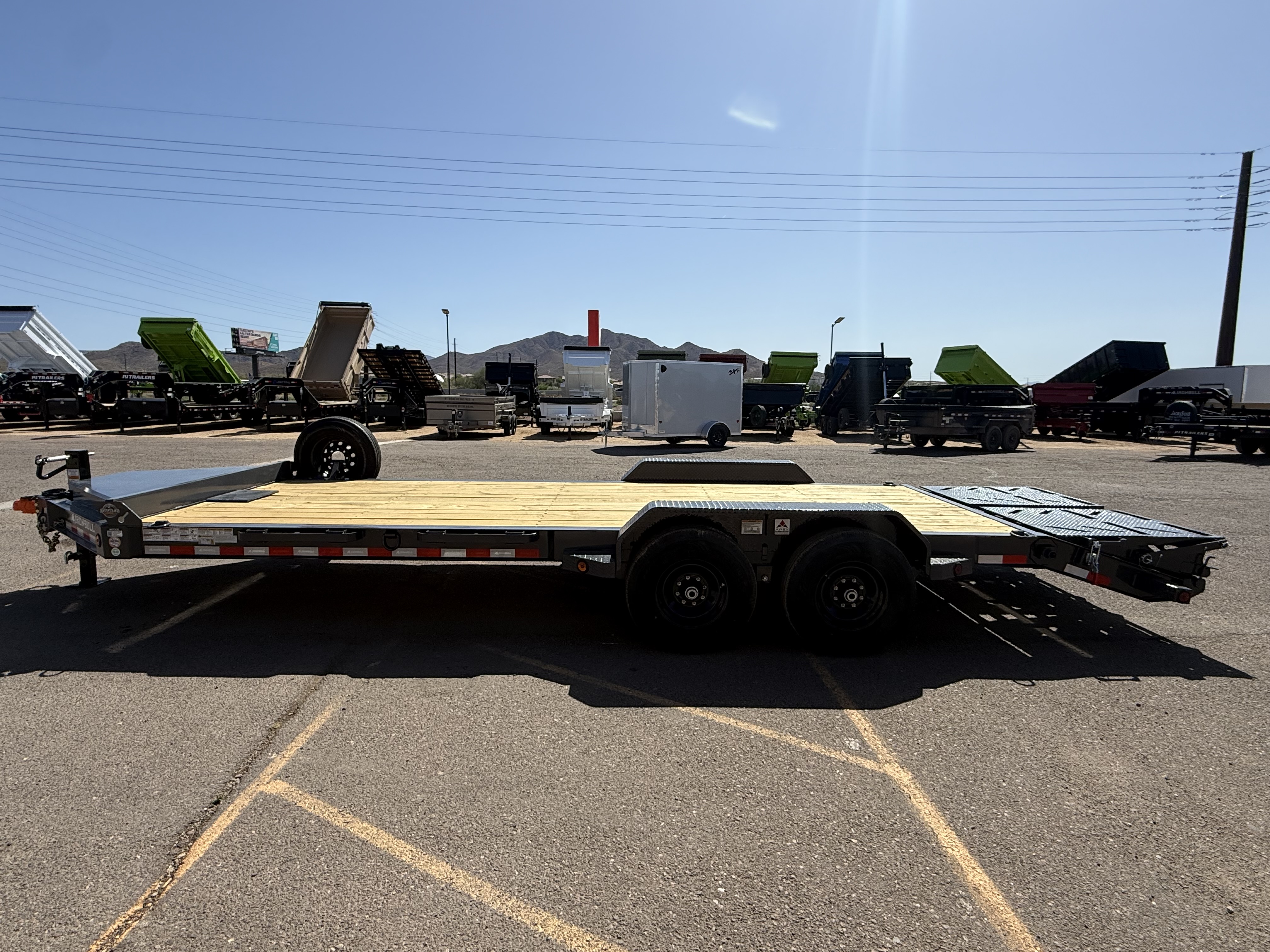 Norstar 22x83 IronBull, Tandem Axle, 14K GVWR, Rampage Ramps, Winch Plate - Stock #NS573 - Image 4 of 9