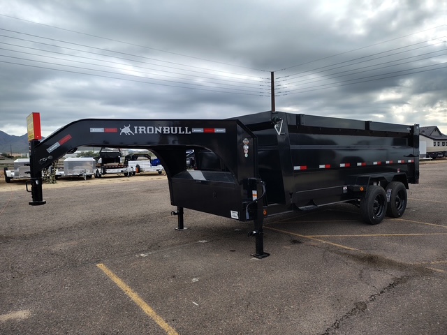 Norstar 16x83 IronBull Gooseneck, Tandem Axle, 16K GVWR, 48" Sides, Telescopic Cylinder - Stock #NST1342 - Image 2 of 12