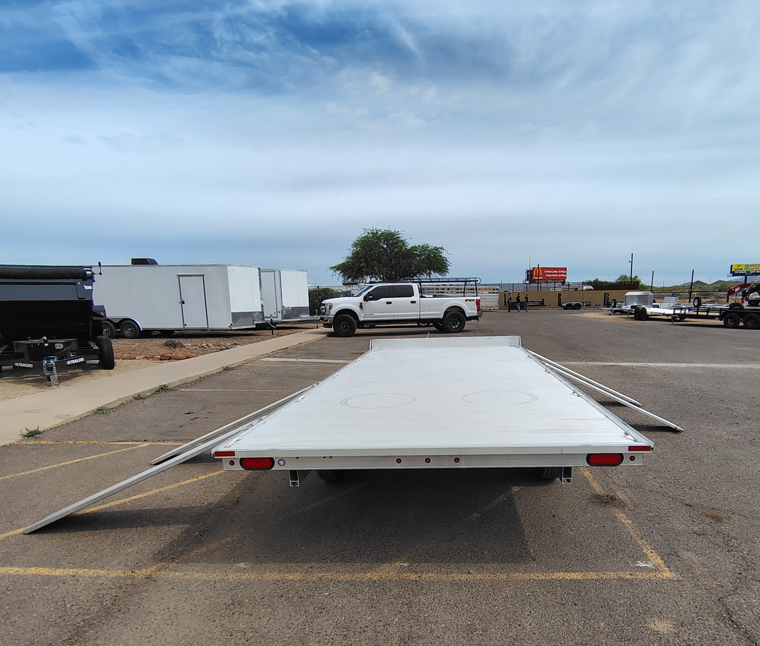 Aluma 16x88 All Aluminum, 4.4K GVWR, Tandem Axle, ATV Ramp (A8816TA-EL-R) - Stock #ALU377 - Image 5 of 7