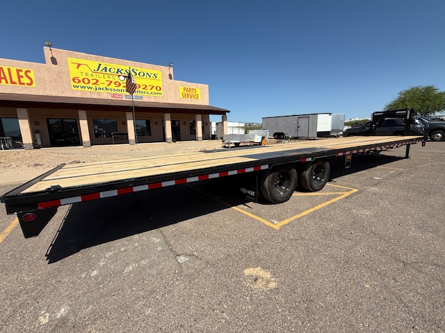 Norstar 36x102 Gooseneck Low Pro Flat Deck, Slide Out Ramps, 22K GVWR - Stock #NS488 - Image 4 of 7