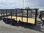 P.J. Trailers 16x77 Tandem Axle, 7K GVWR, Channel Utility, 4' Sides Stock #PPJ11201 - Thumbnail 3