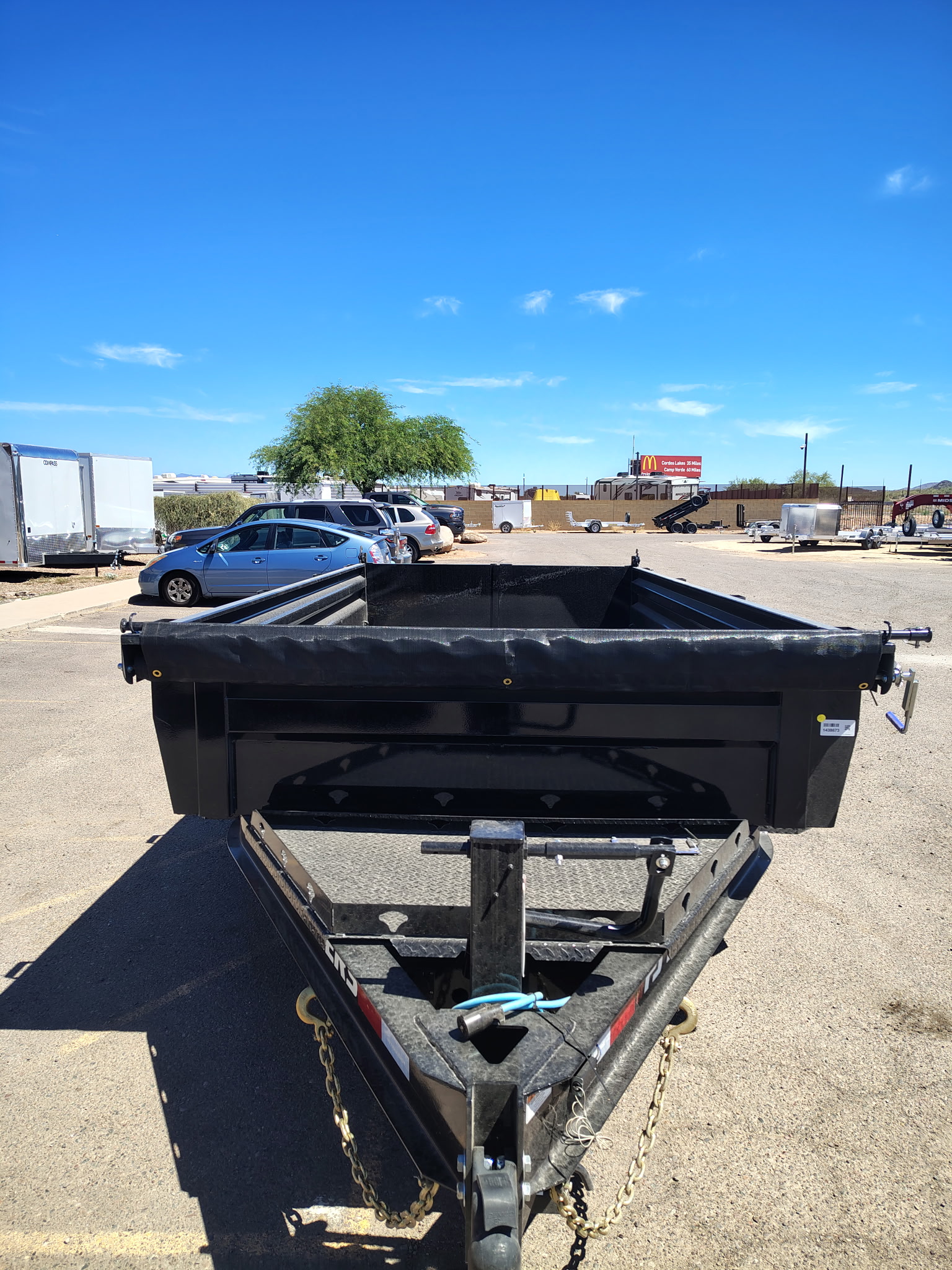 P.J. Trailers 14x83 Tandem Axle, 15,400 GVWR, Low Pro Dump, 24" Sides, Solar Charger, 14 Ply Tires - Stock #PJD1702 - Image 9 of 10