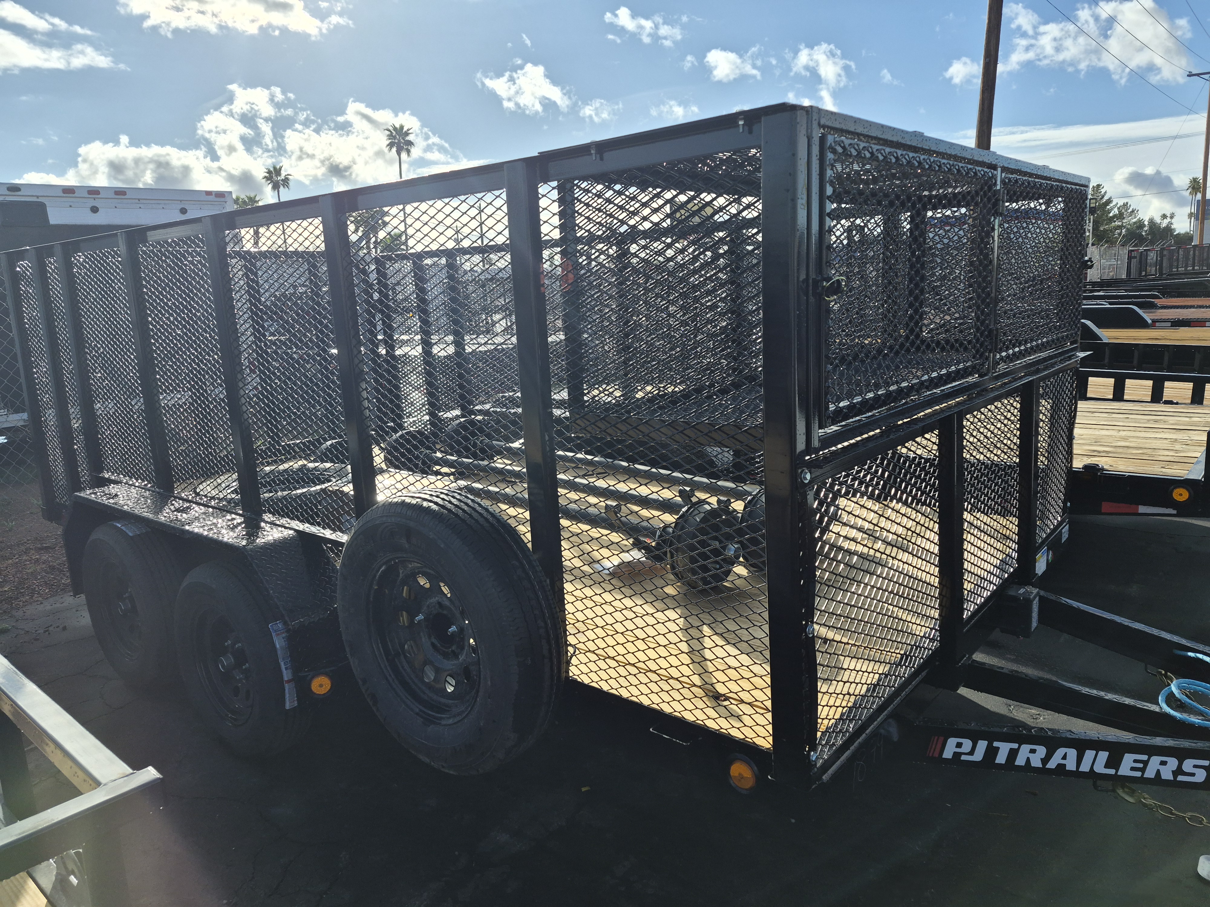 P.J. Trailers 16x83 Tandem Axle, 7K GVWR, Channel Utility, Landscape Toolbox - Stock #PPJ11058 - Image 2 of 4