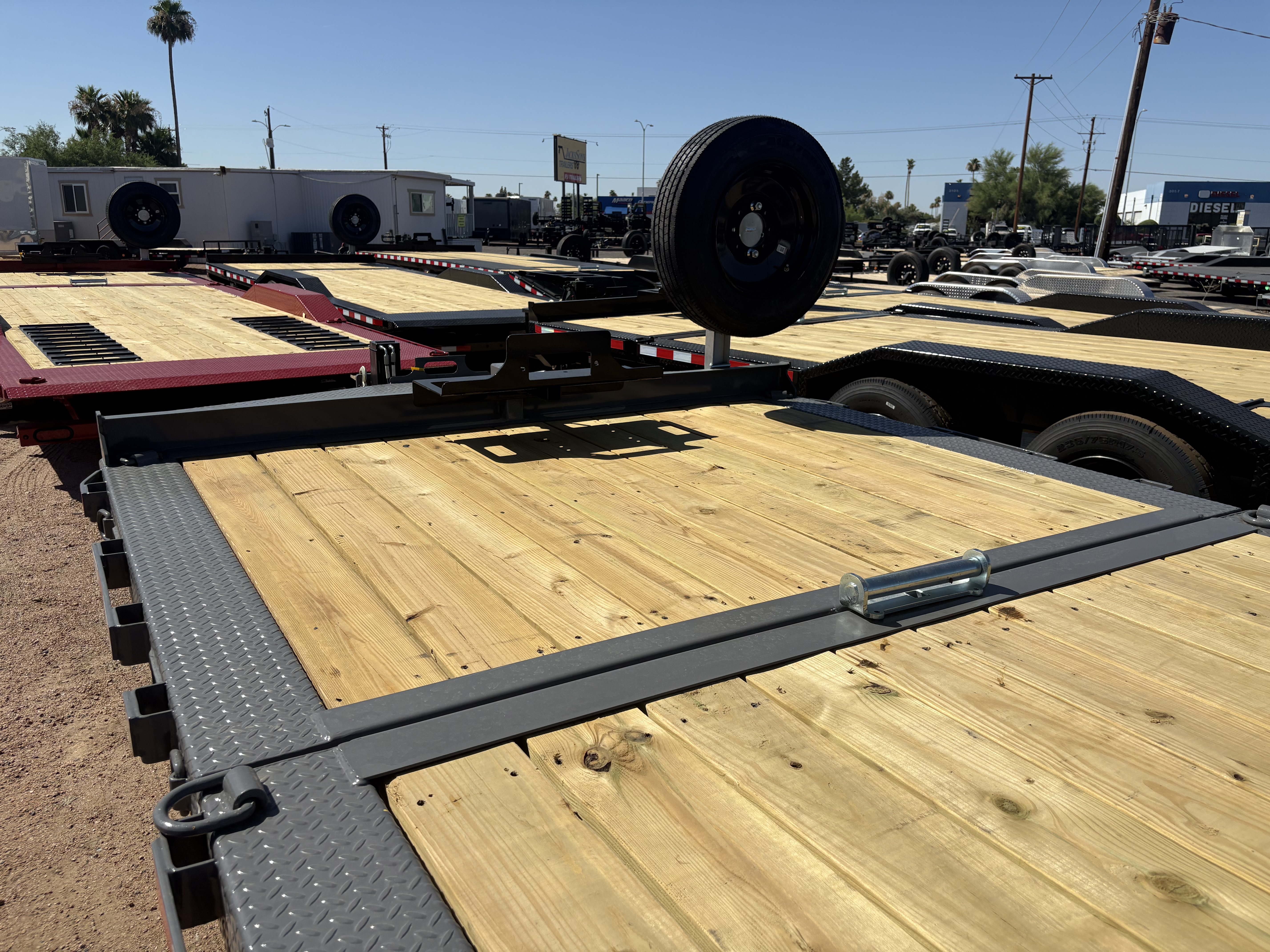 Midsota 24x8.5 (18'+6') Tilt Bed Wide Body, Drive Over Fender, 17,600 GVWR, 80" Steel Toolbox - Stock #MI010 - Image 3 of 6