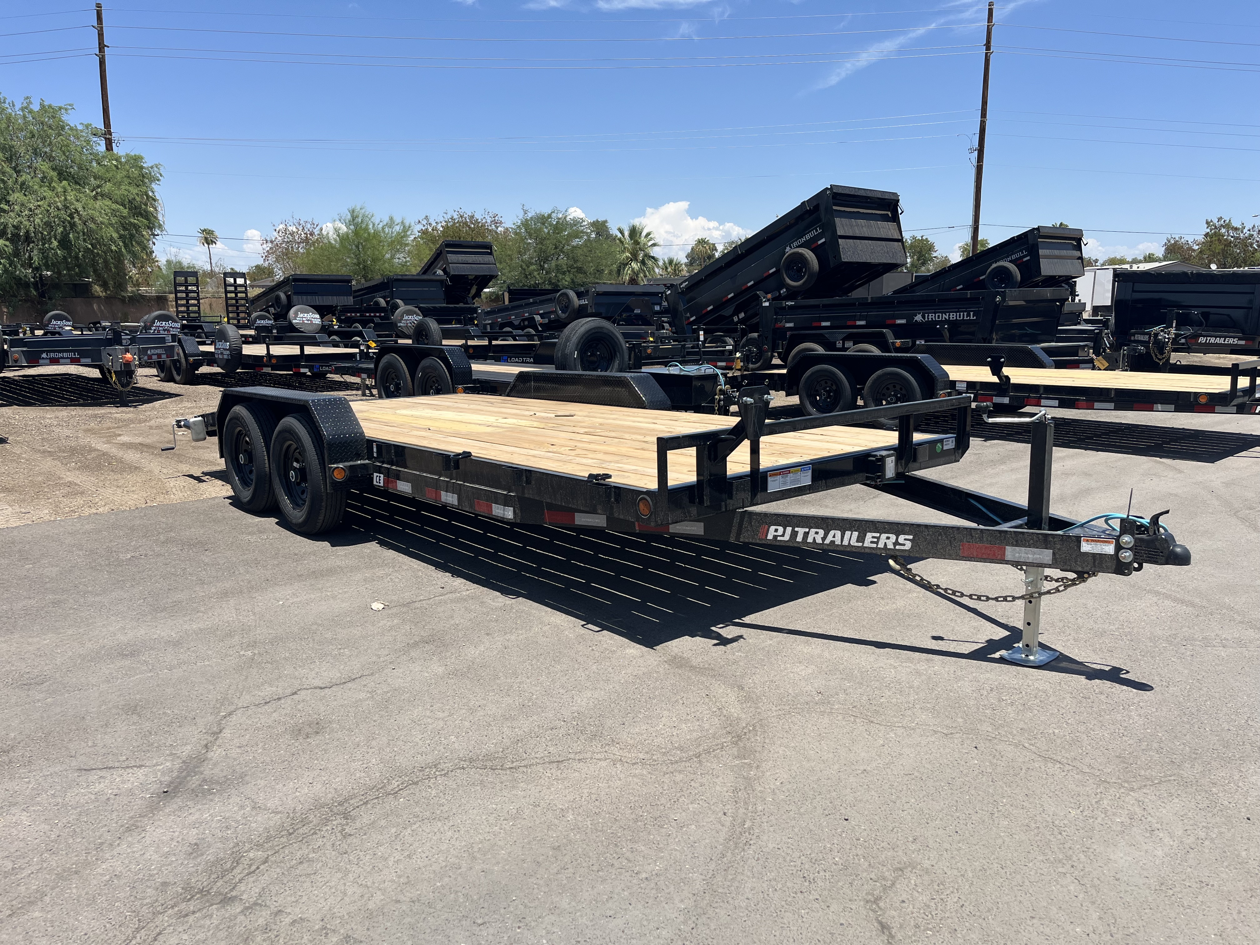 P.J. Trailers 18x83 Tandem Axle Channel Equipment, 10K GVWR, Slide-In Ramps - Stock #PPJ11216 - Image 1 of 8