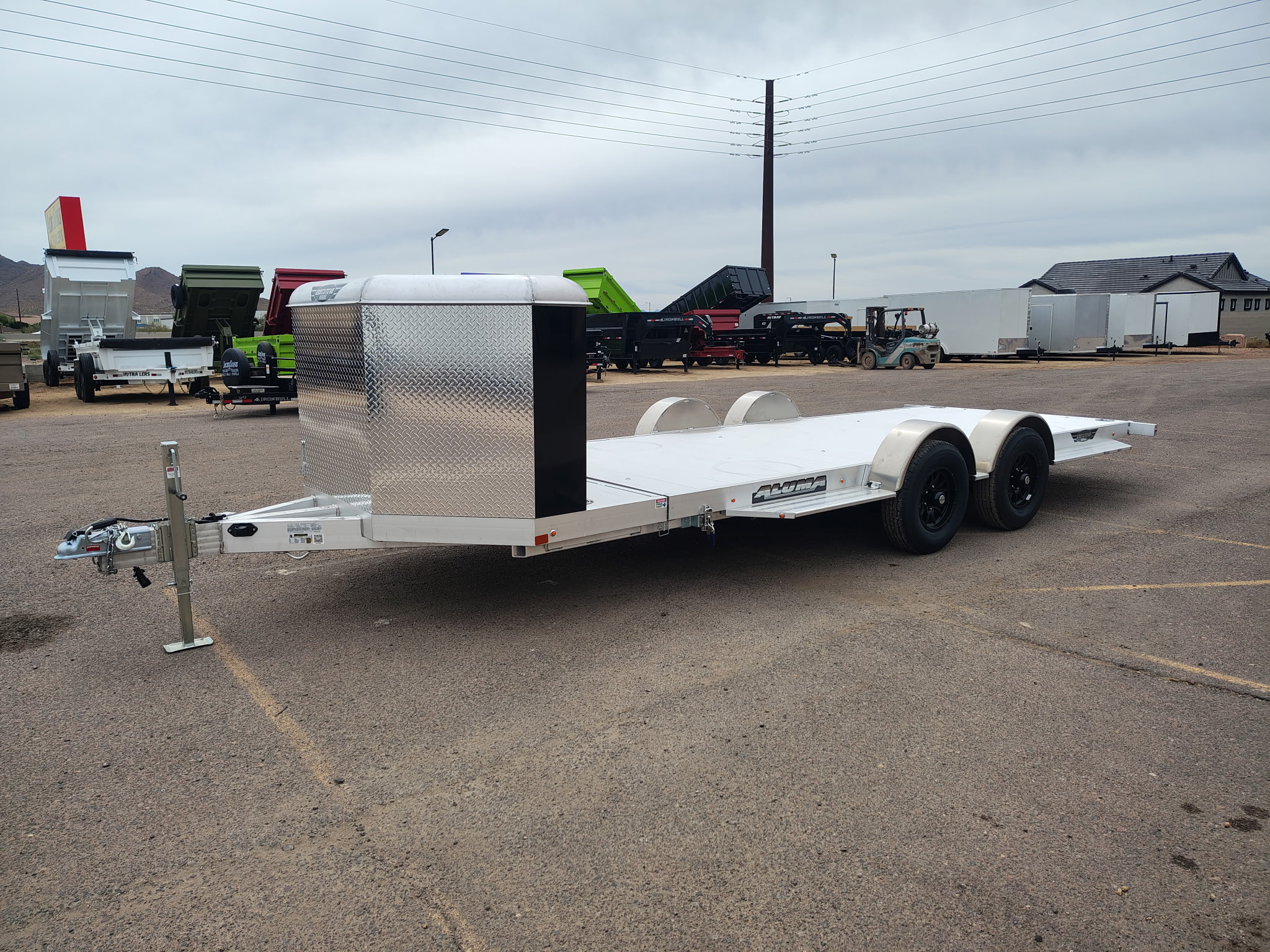Aluma 18x82 All Aluminum, 10K GVWR, Heavy Tandem Axle, XL Tilt w/ Cargo Box (8218H-XL-TILT-TA-EL-RTD-CB) - Stock #ALU369 - Image 7 of 13