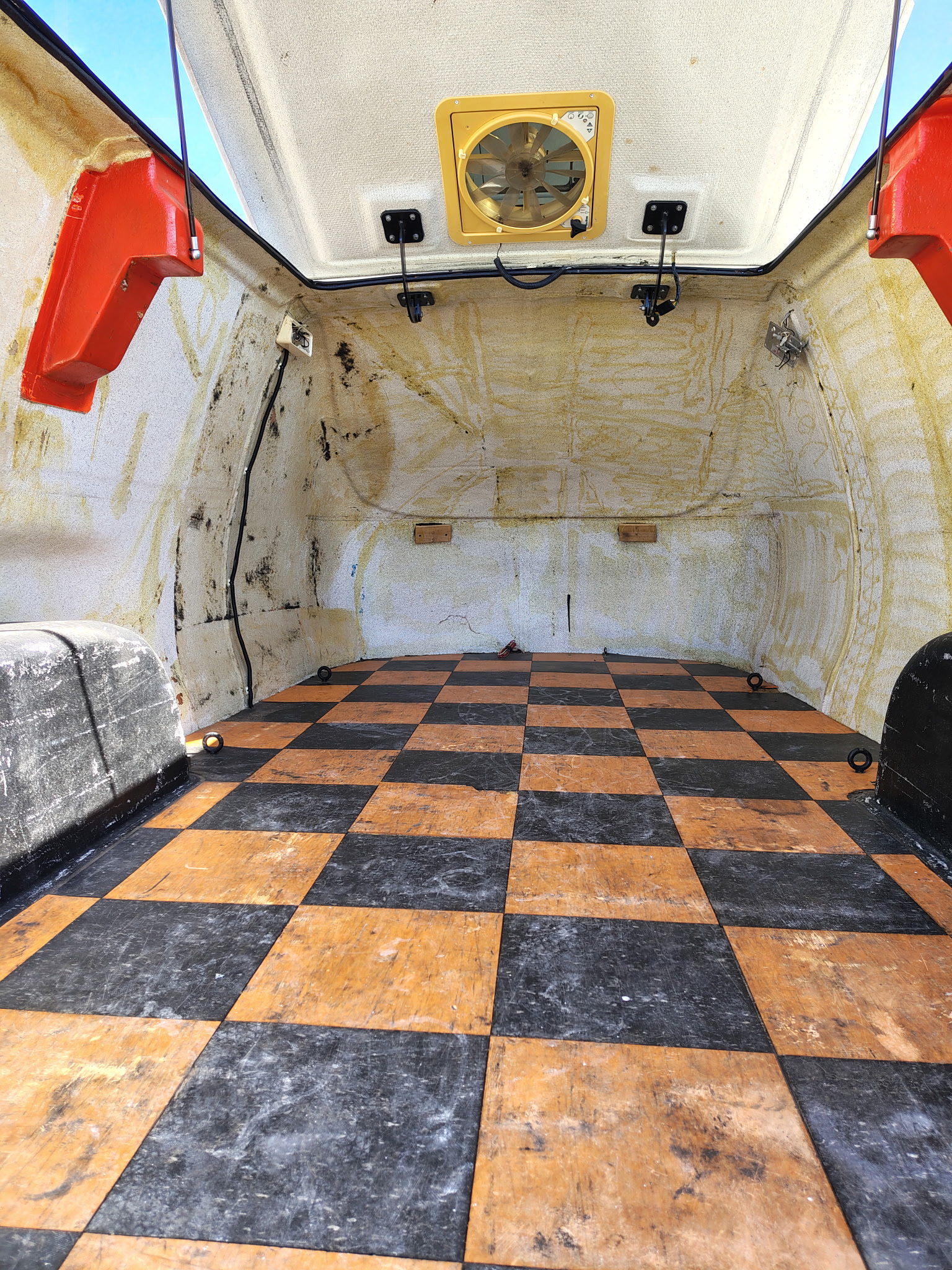 FAT SOCKS MOTORSPORTS Custom 12' Fiberglass Motorcycle Hauler - Stock #USD4001 - Image 9 of 12